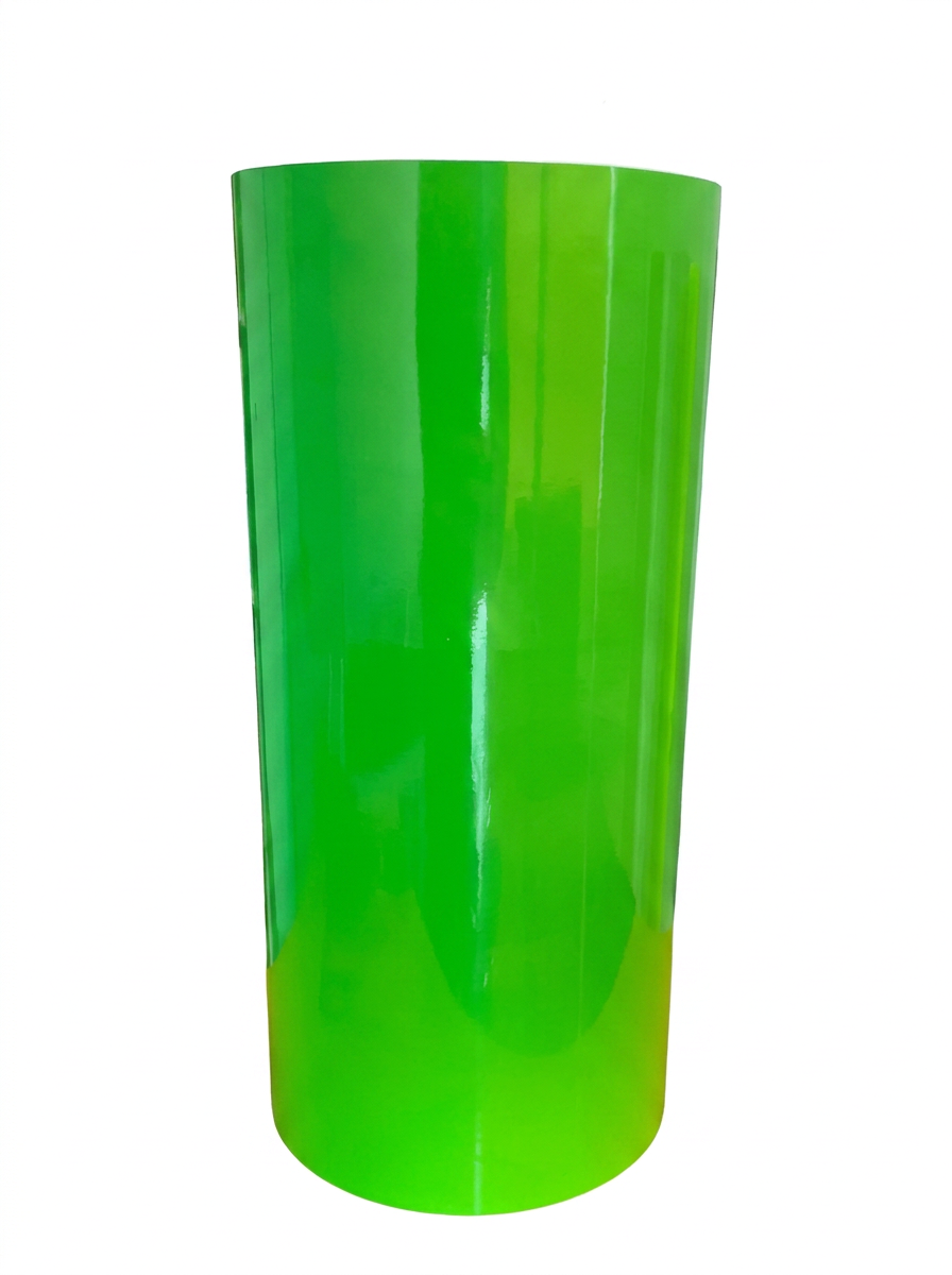 Vinilo Adhesivo De Corte Decorativo Verde Fluor TRASLUCIDO 30 Cms X 5 Mts-2