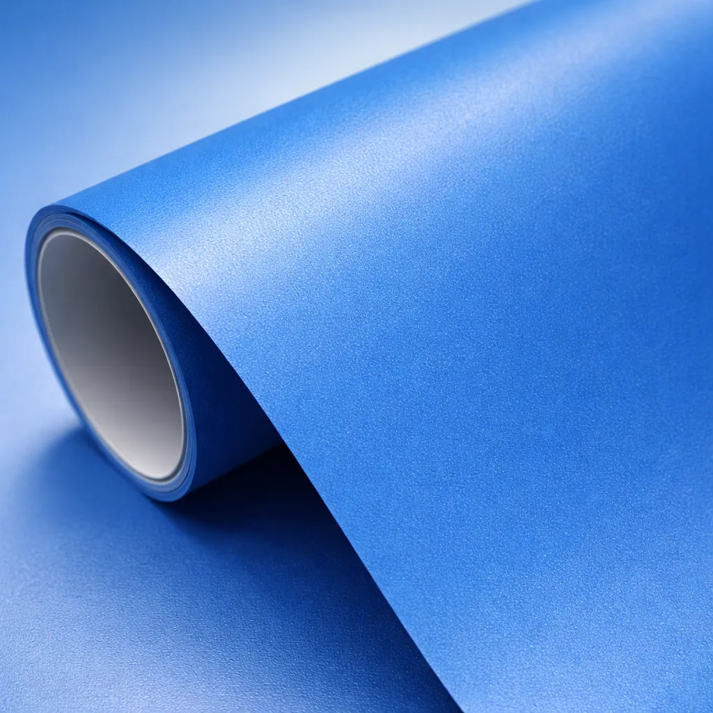 Vinilo Adhesivo De Corte Azul Olimpico Mate De 30 Cm X 10 Mts-1