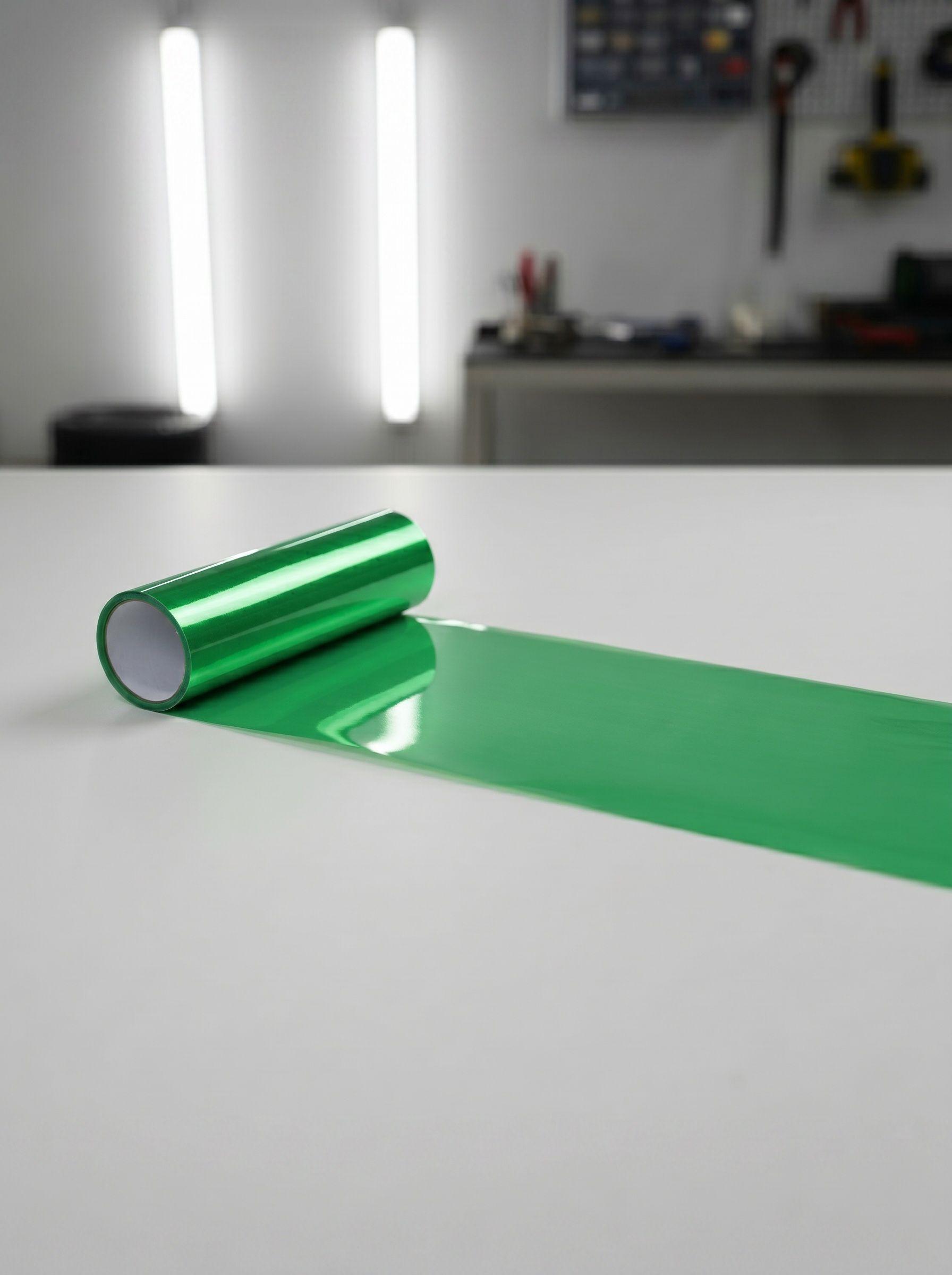 Vinilo Para Focos Optico Auto Verde 30 Cm X Metros-2