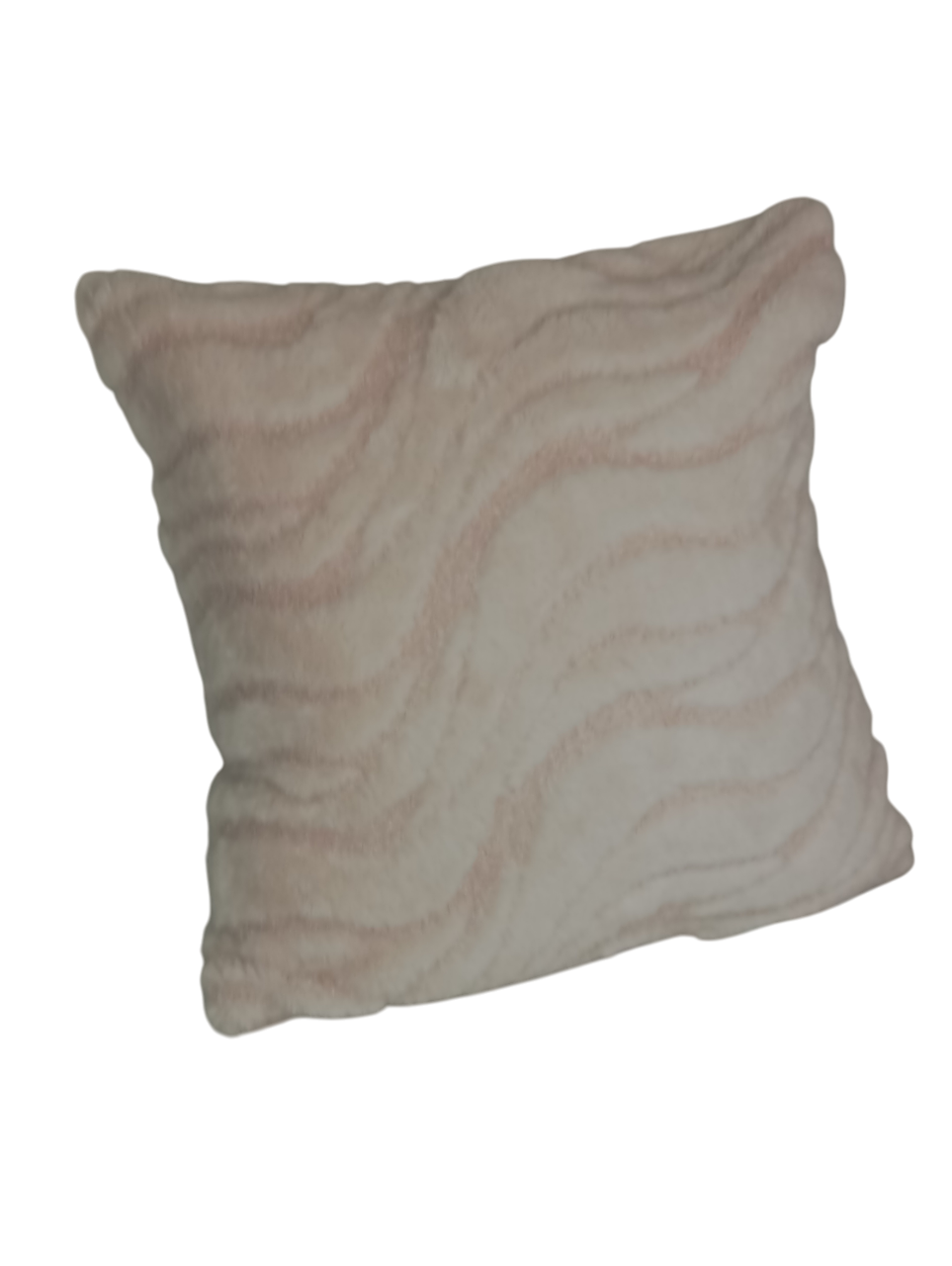 Cojín Peludo Rosado 40 x 40 cm Cierre invisible-1
