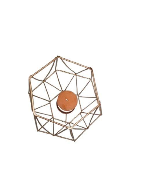 Candelabro Dorado Con Vela-2