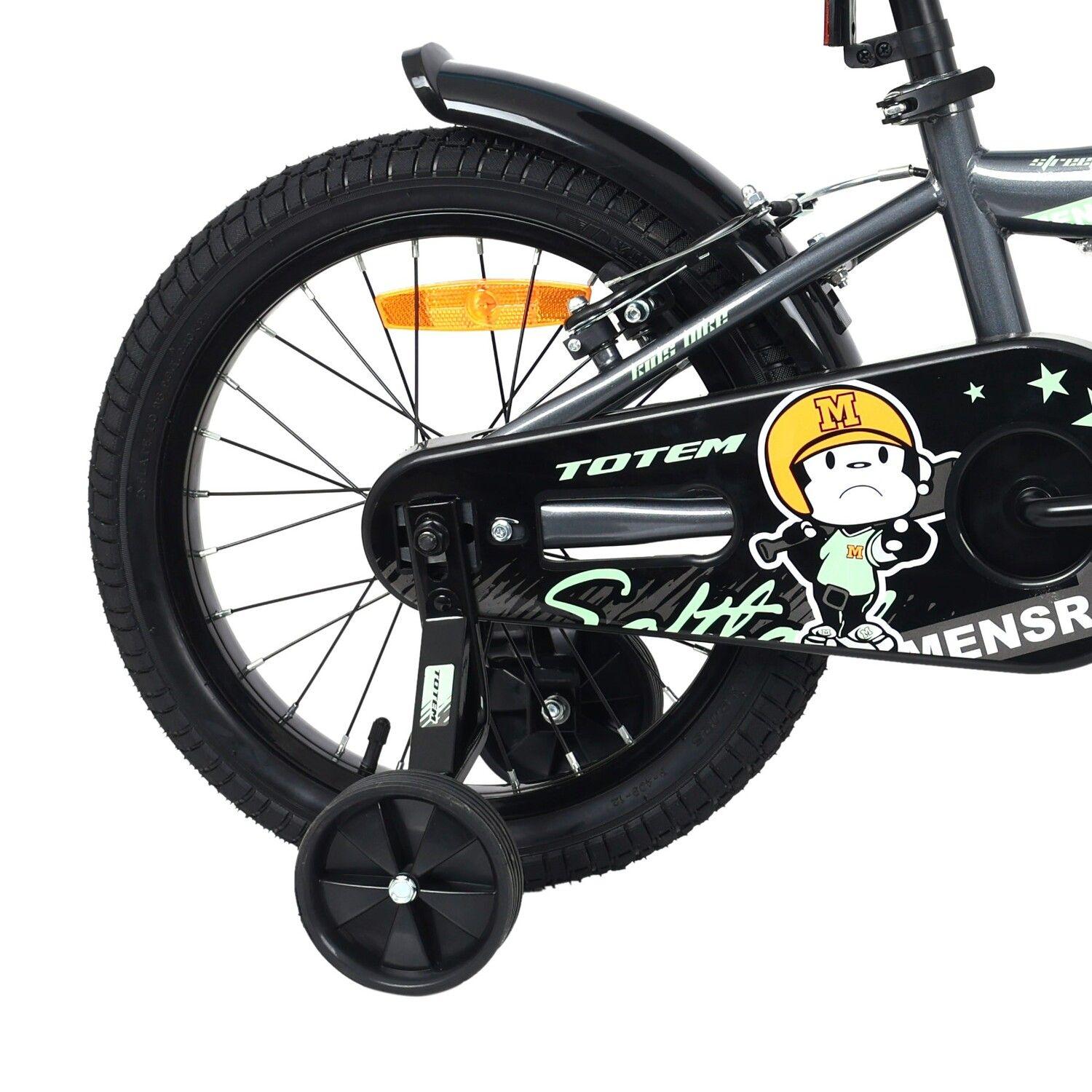 BICICLETA TOTEM INFANTIL ARO 16 MODELO STREET MACHINE GRIS-4