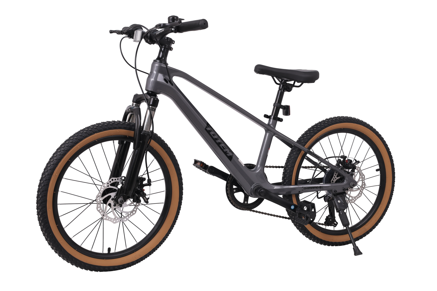 BICICLETA TOTEM MTB ARO 20 MODELO SPARK MAGNESIO GRIS-3