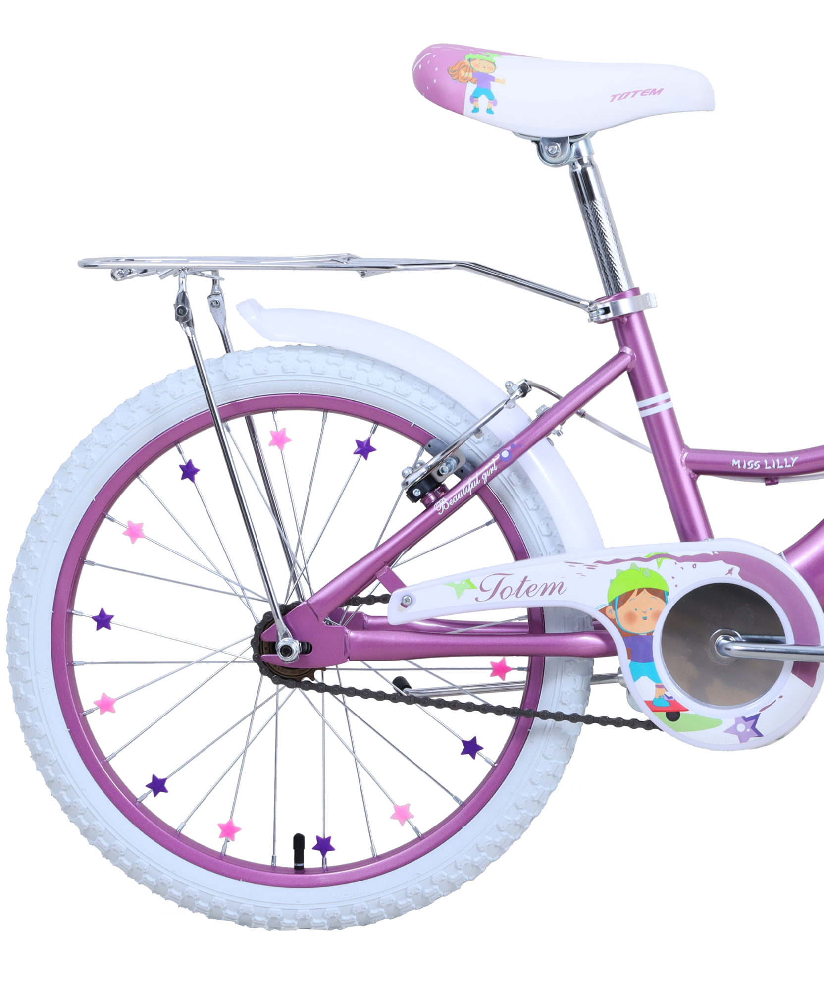 BICICLETA TOTEM INFANTIL ARO 20 MISS LILLY ROSA-3