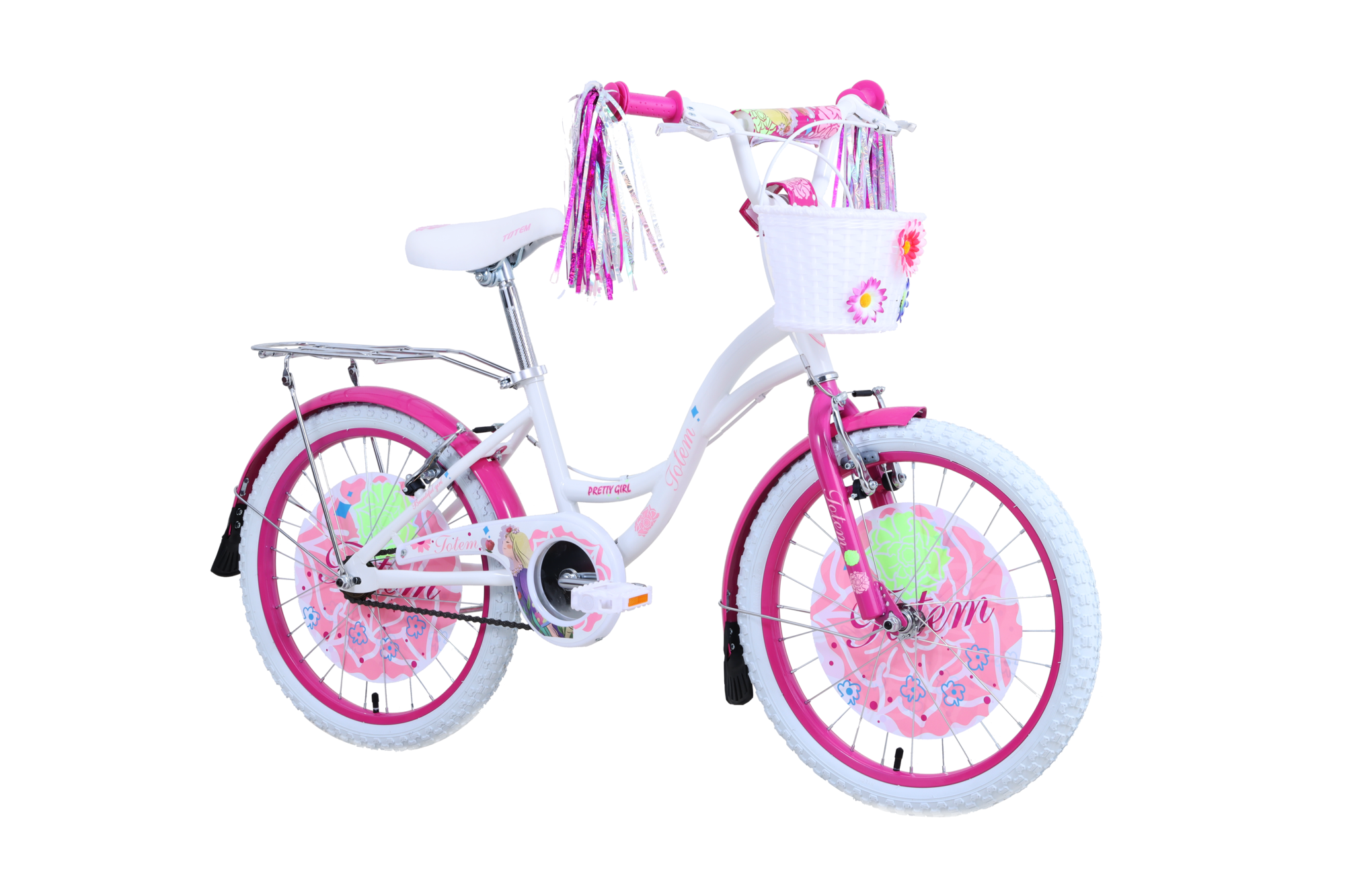 BICICLETA TOTEM INFANTIL ARO 20 PRETTY GIRL BLANCO-0