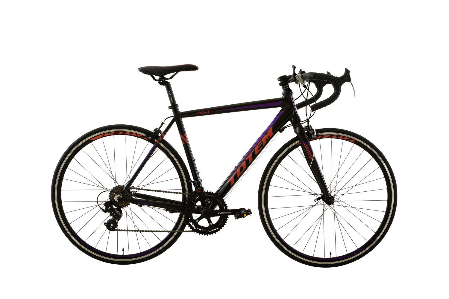 BICICLETA DE RUTA TOTEM 700*52 MNX NEGRO CON MORADO-0