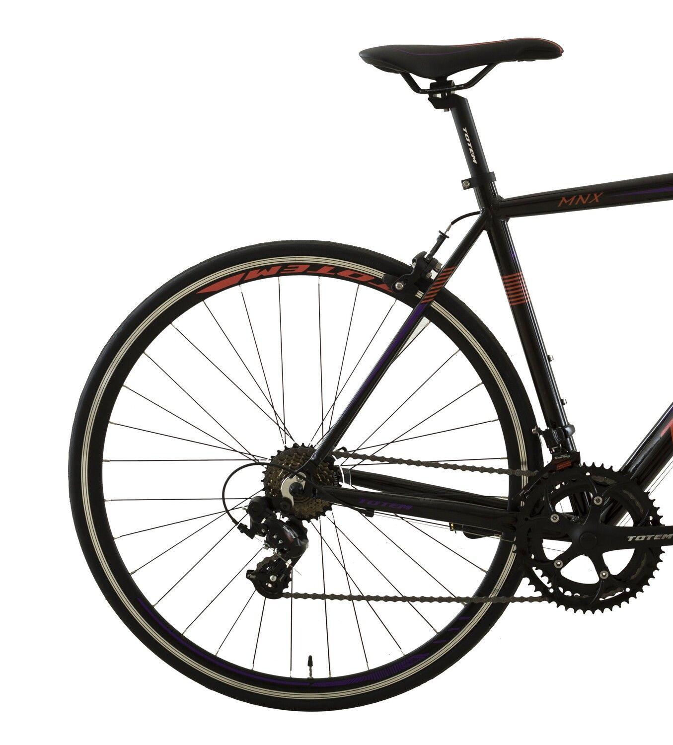 BICICLETA DE RUTA TOTEM 700*52 MNX NEGRO CON MORADO-1