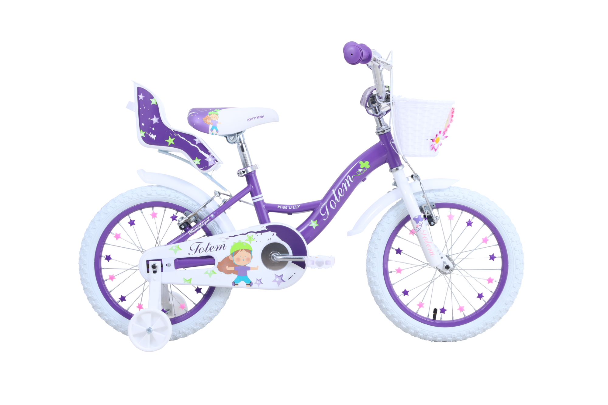 BICICLETA TOTEM INFANTIL ARO 16 MISS LILLY VIOLETA-1