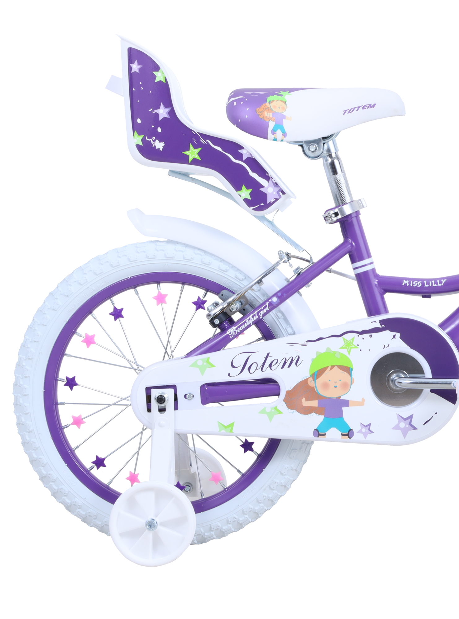 BICICLETA TOTEM INFANTIL ARO 16 MISS LILLY VIOLETA-3