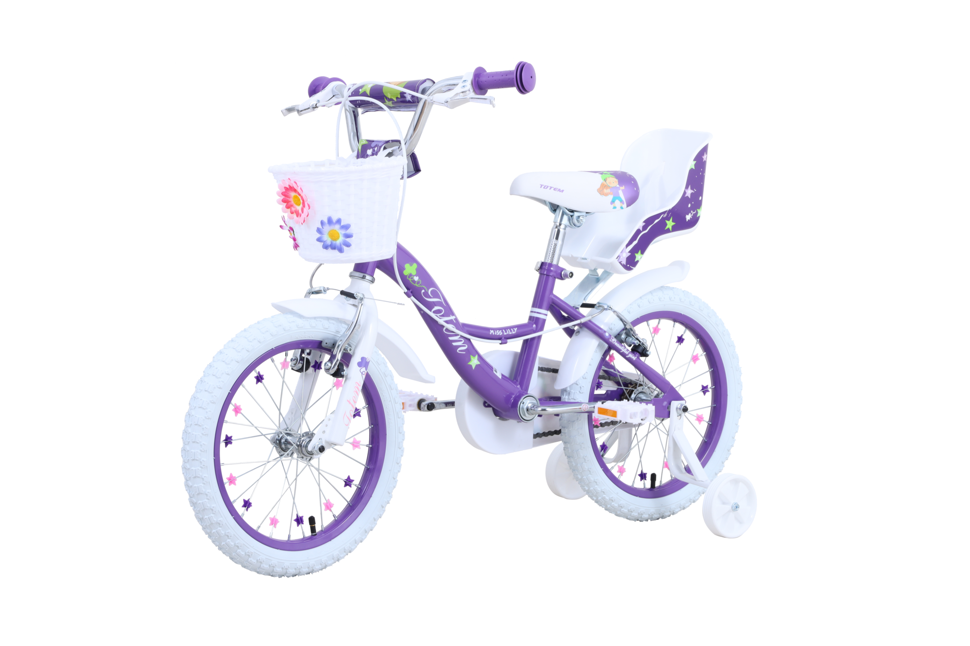 BICICLETA TOTEM INFANTIL ARO 16 MISS LILLY VIOLETA-5