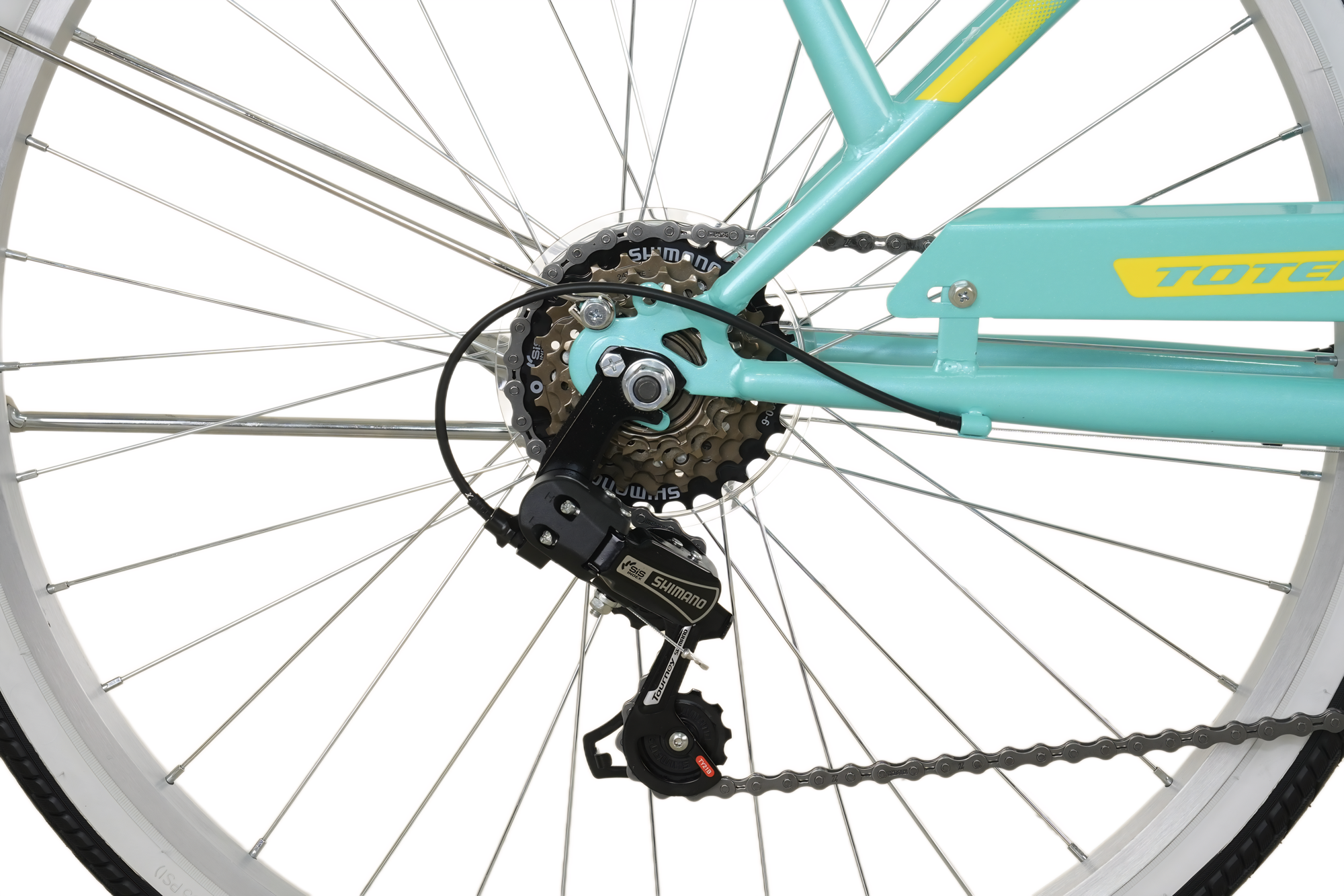 BICICLETA TOTEM CITY DAMA ARO 26 TURQUESA-7