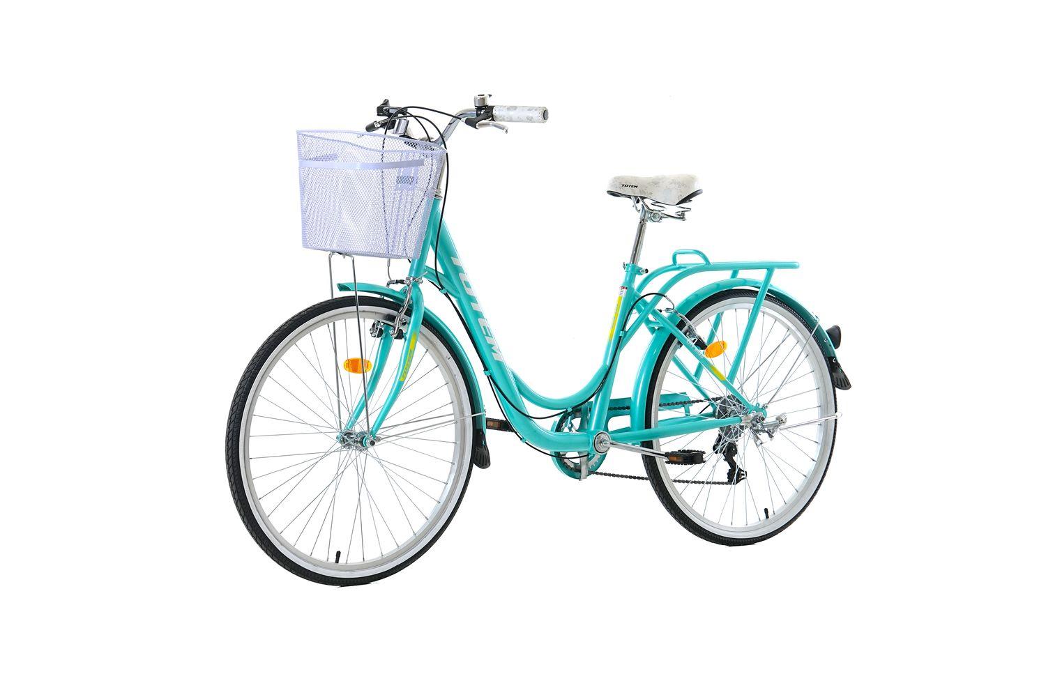 BICICLETA TOTEM CITY DAMA ARO 26 TURQUESA-4