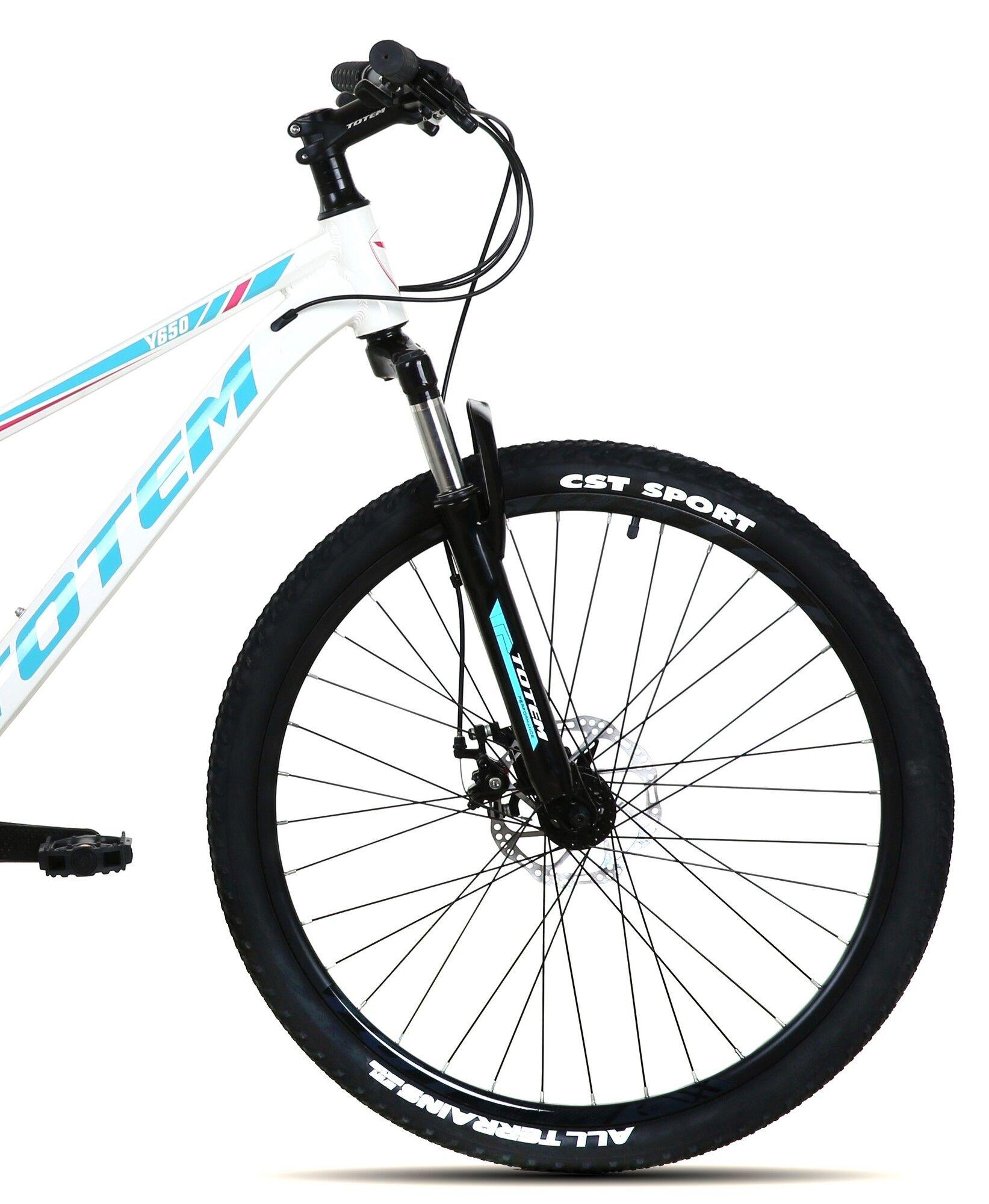 BICICLETA TOTEM MTB ARO 26 MODELO Y650 BLANCO CELESTE-3