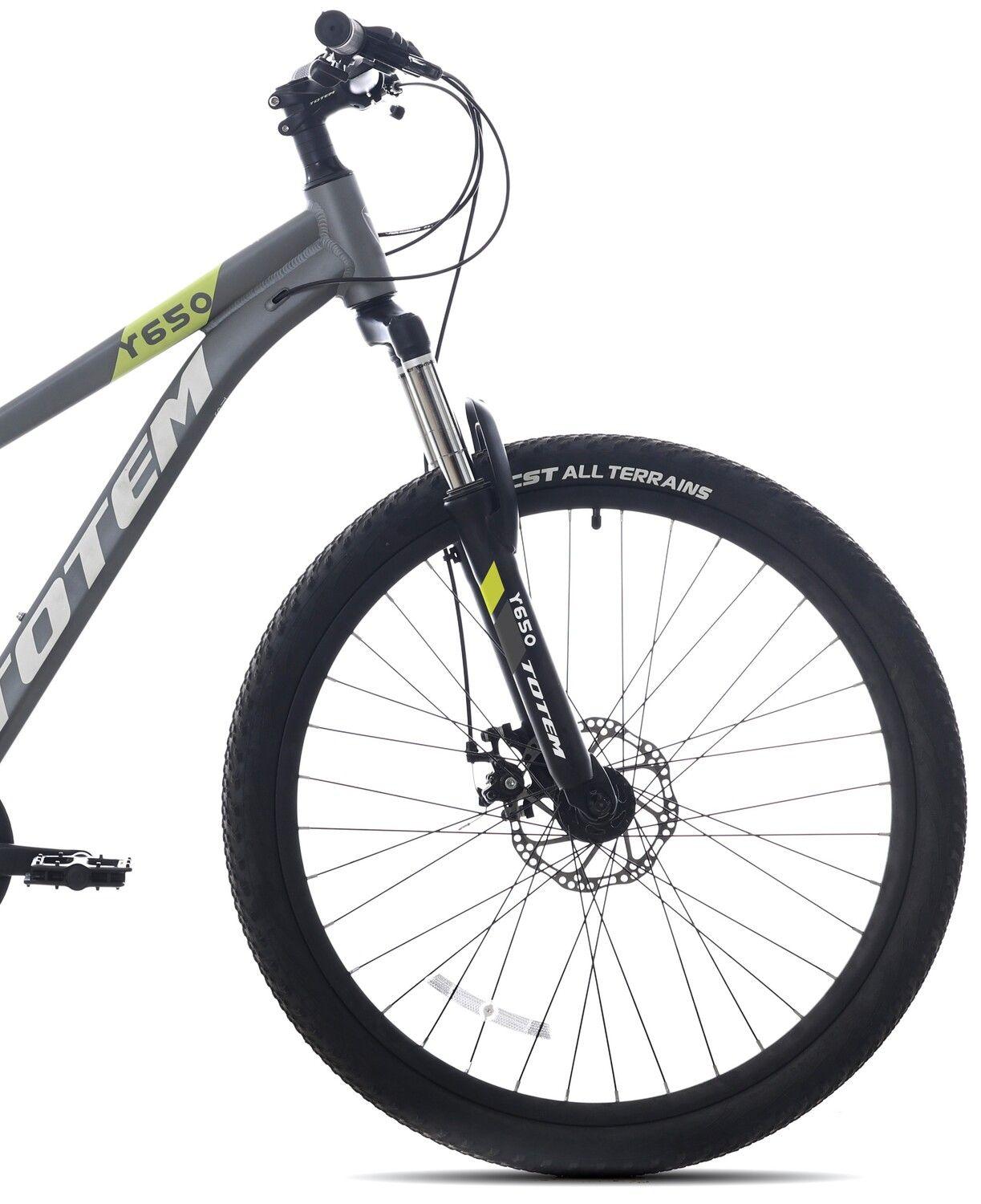 BICICLETA TOTEM MTB ARO 26 MODELO Y650 GRIS VERDE-3