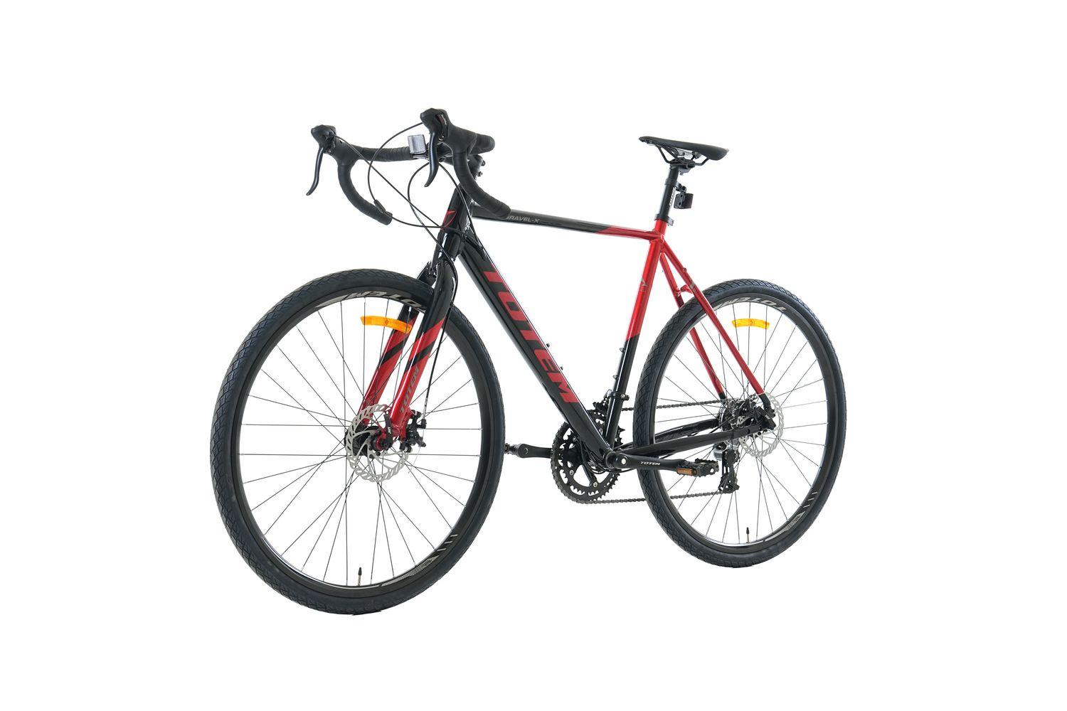 BICICLETA GRAVEL TOTEM 700*58 GRAVEL-X NEGRO ROJO-4