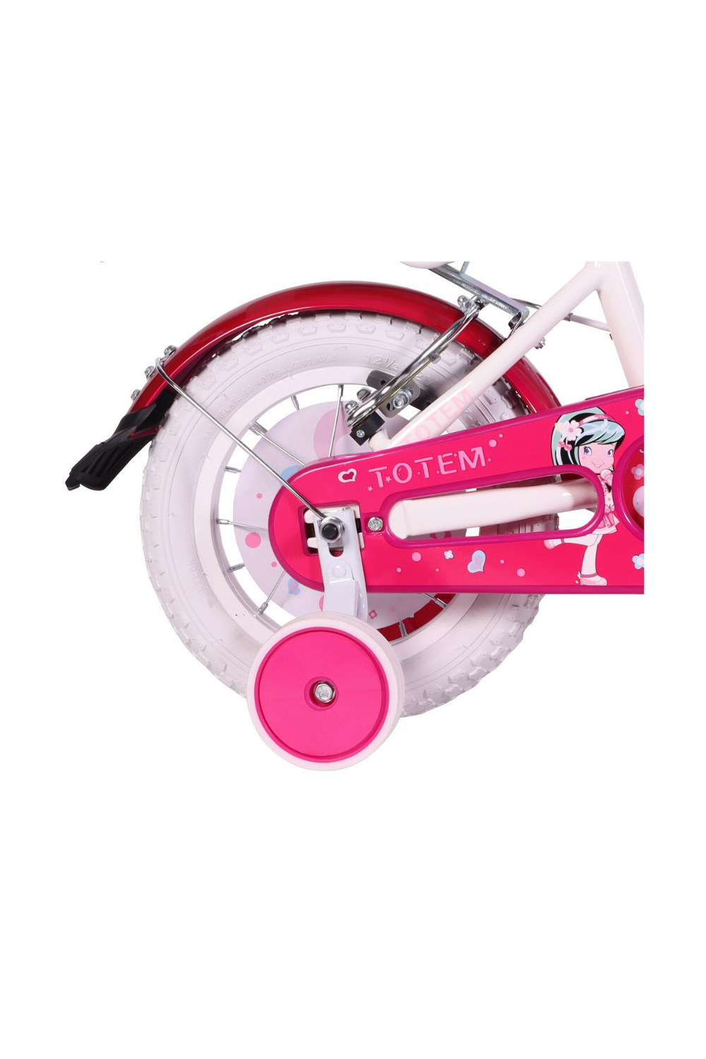 BICICLETA TOTEM INFANTIL ARO 12 PRETTY GIRL COLOR BLANCO-3