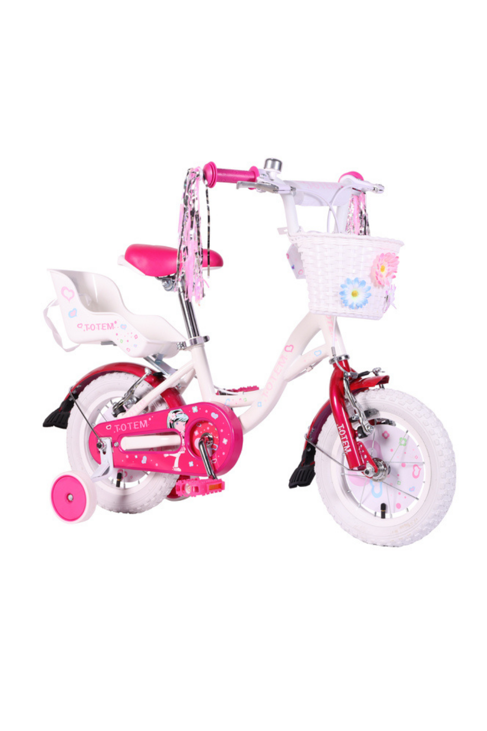 BICICLETA TOTEM INFANTIL ARO 12 PRETTY GIRL COLOR BLANCO-4
