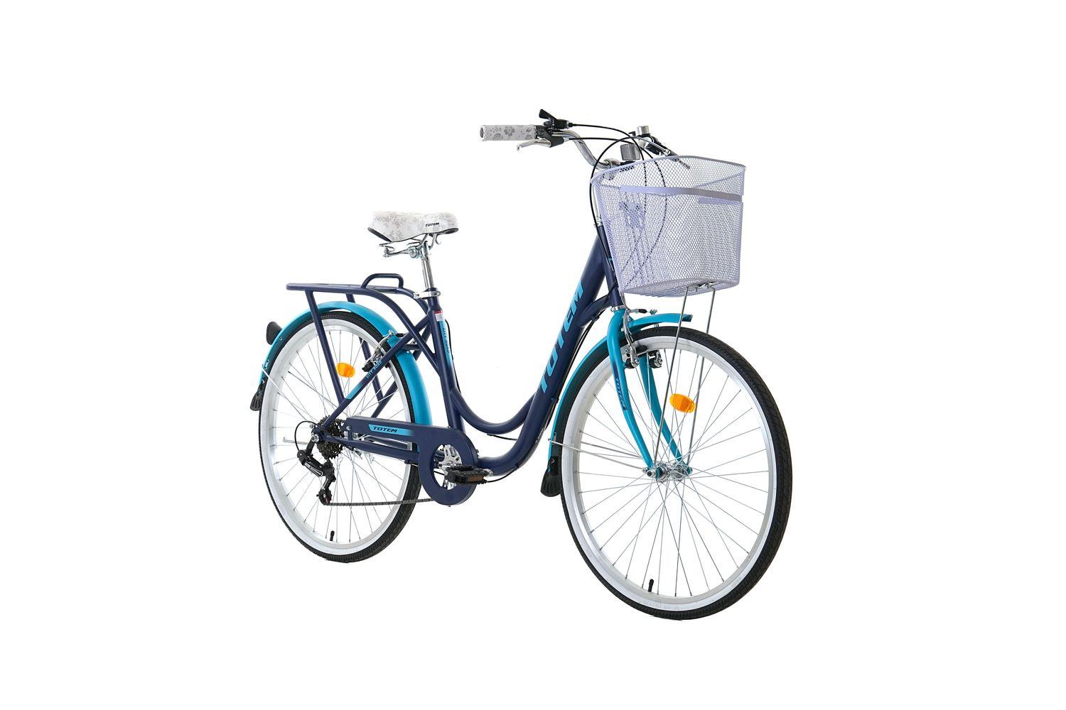 BICICLETA TOTEM CITY DAMA ARO 26 AZUL CON CELESTE-0