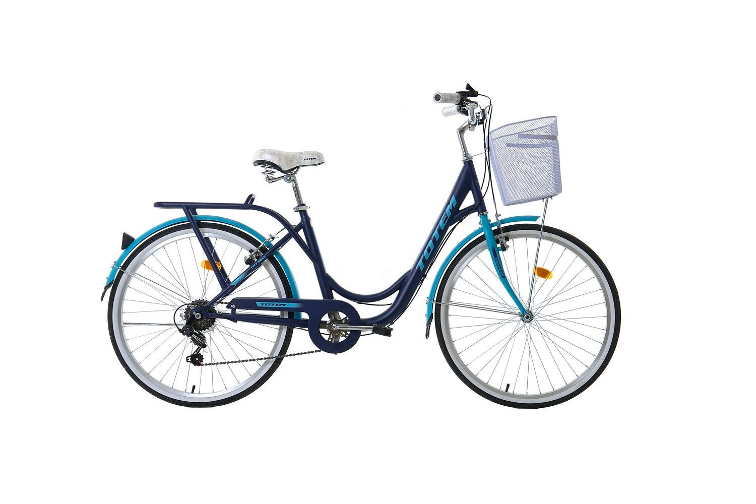 BICICLETA TOTEM CITY DAMA ARO 26 AZUL CON CELESTE-1