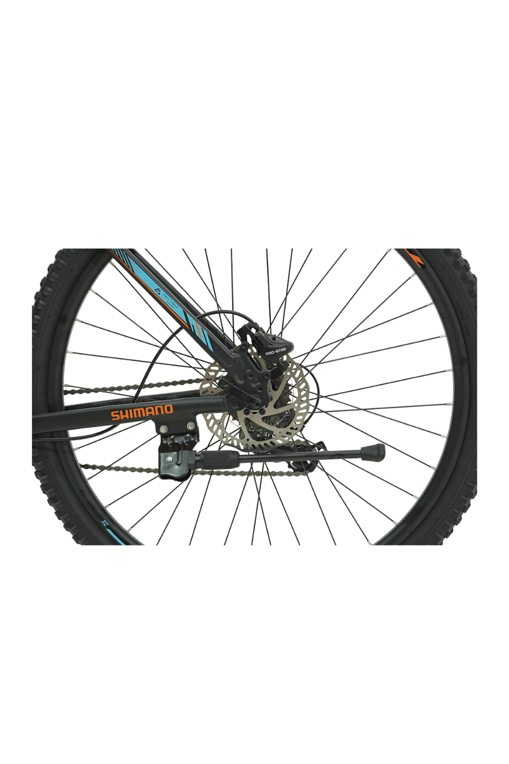 BICICLETA TOTEM MTB W790 ARO 29 TALLA 19 NEGRO CON NARANJA-3