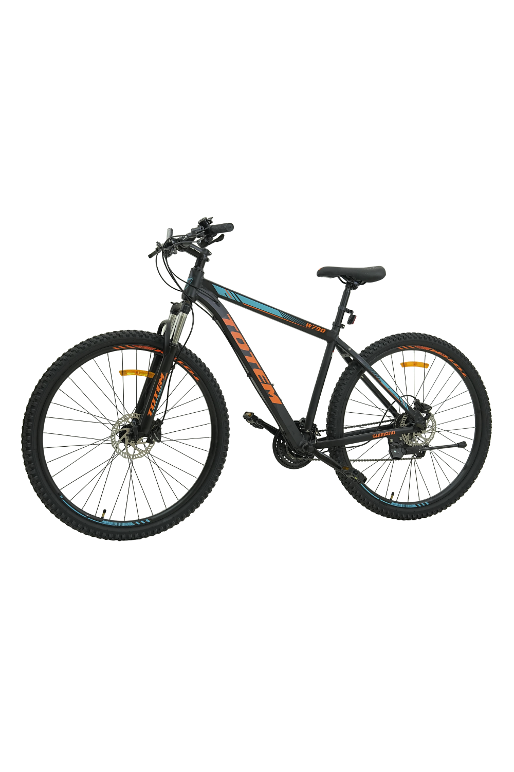 BICICLETA TOTEM MTB W790 ARO 29 TALLA 19 NEGRO CON NARANJA-4