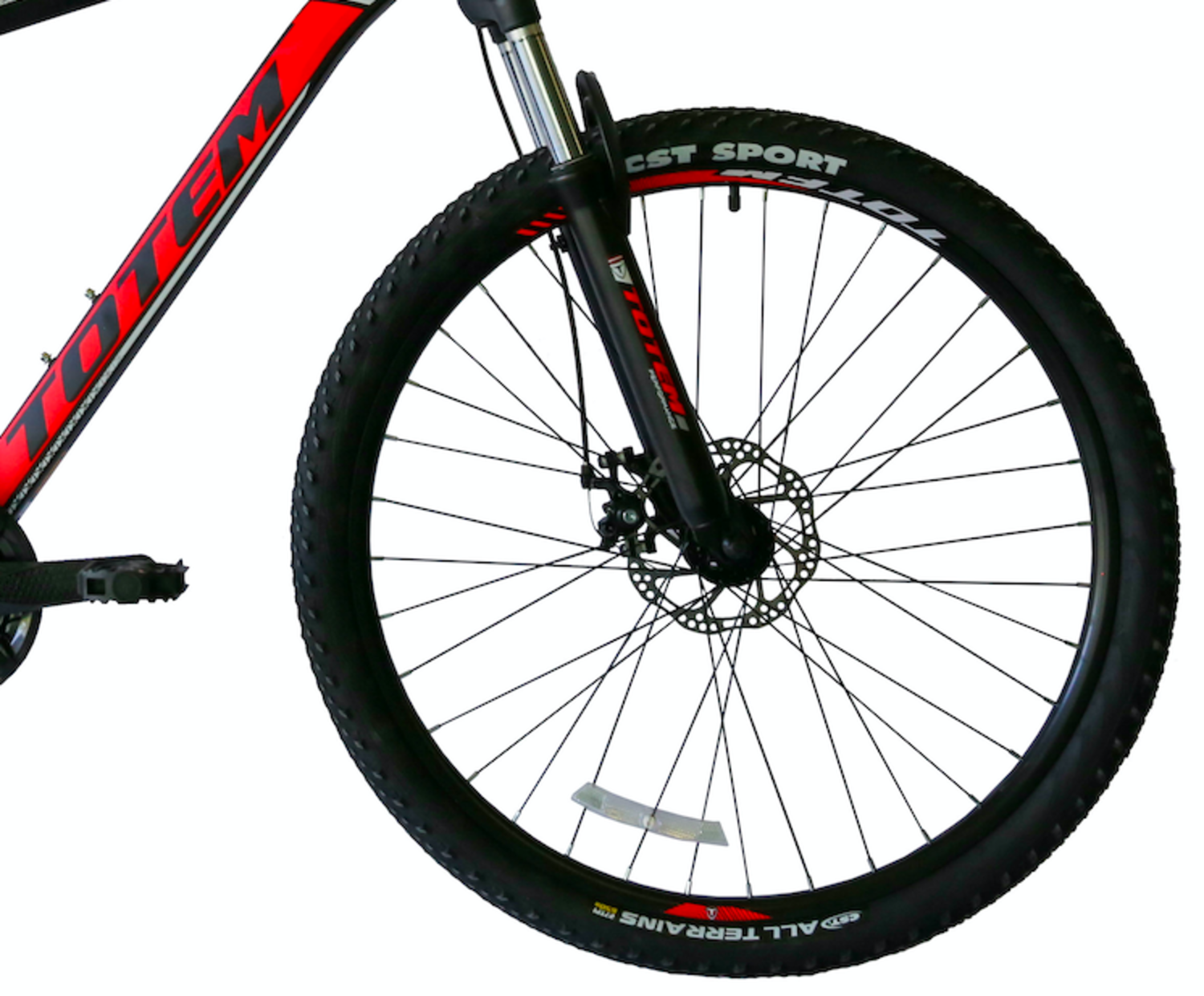 BICICLETA TOTEM MTB ARO 27.5*19 MOD W760 NEGRO CON ROJO-2