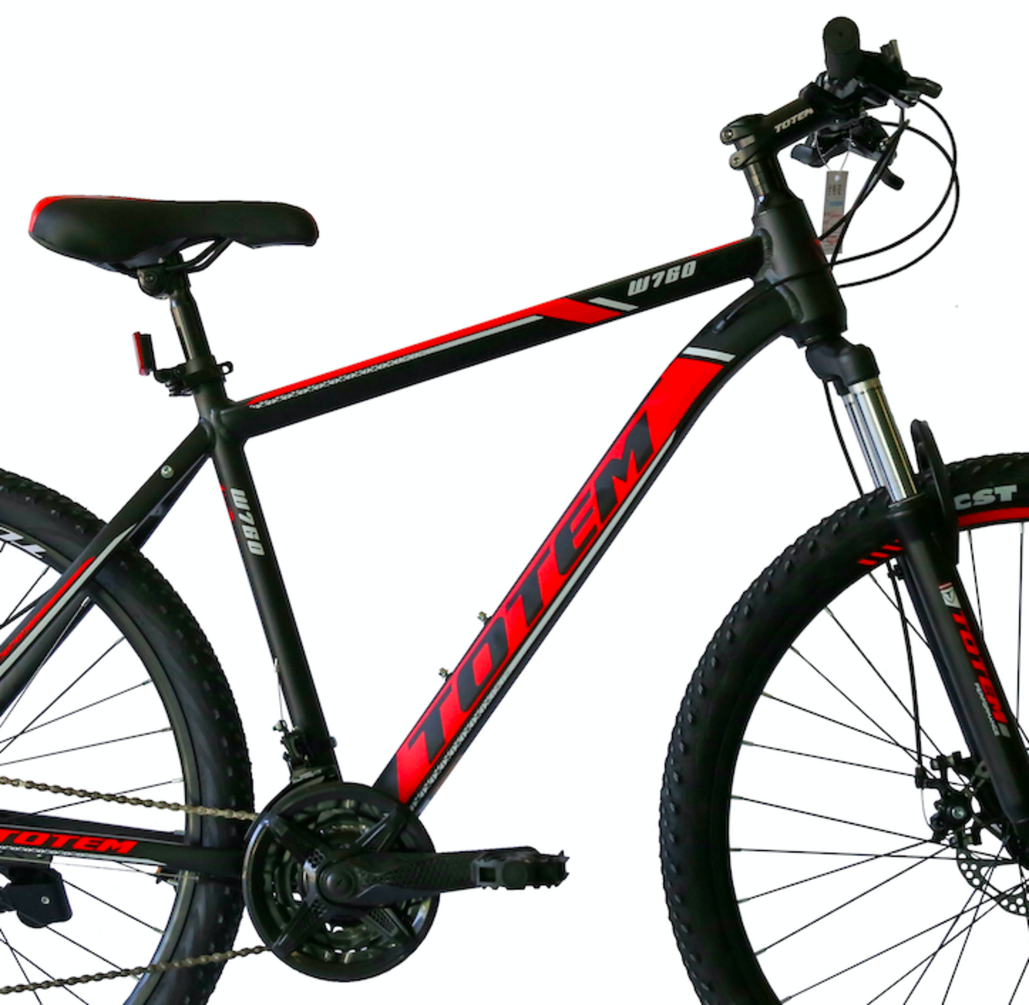 BICICLETA TOTEM MTB ARO 27.5*19 MOD W760 NEGRO CON ROJO-3