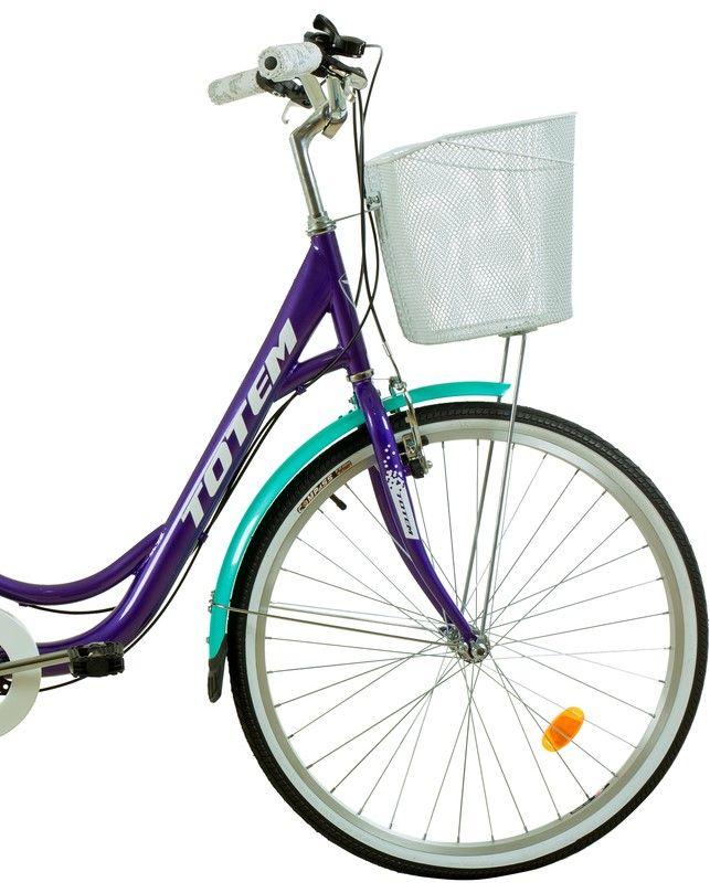 BICICLETA TOTEM CITY DAMA ARO 26 MORADO TURQUESA-3