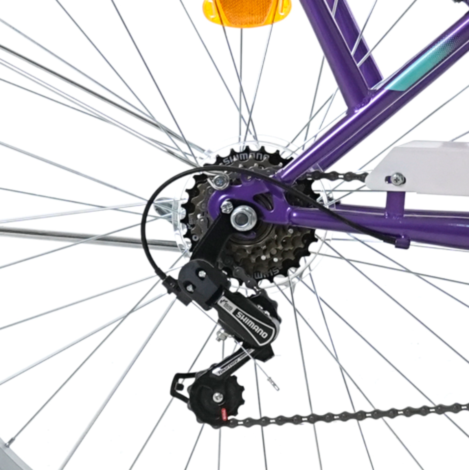 BICICLETA TOTEM CITY DAMA ARO 26 MORADO TURQUESA-2