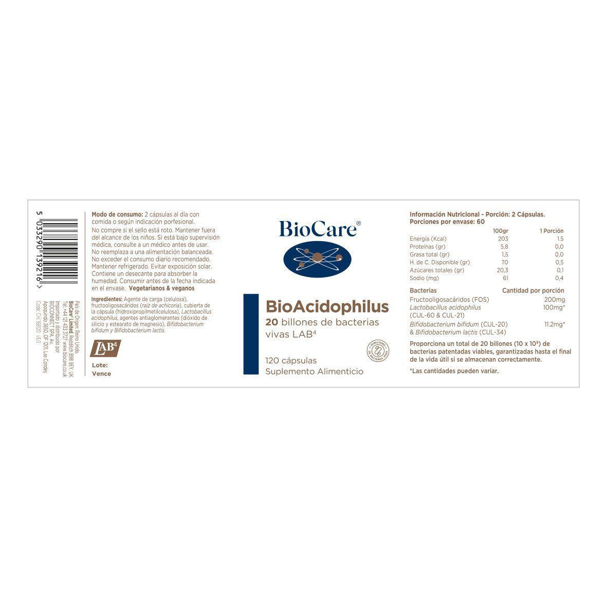 BioAcidophilus Probiótico 20 Billones  (20 billones por capsula)-1