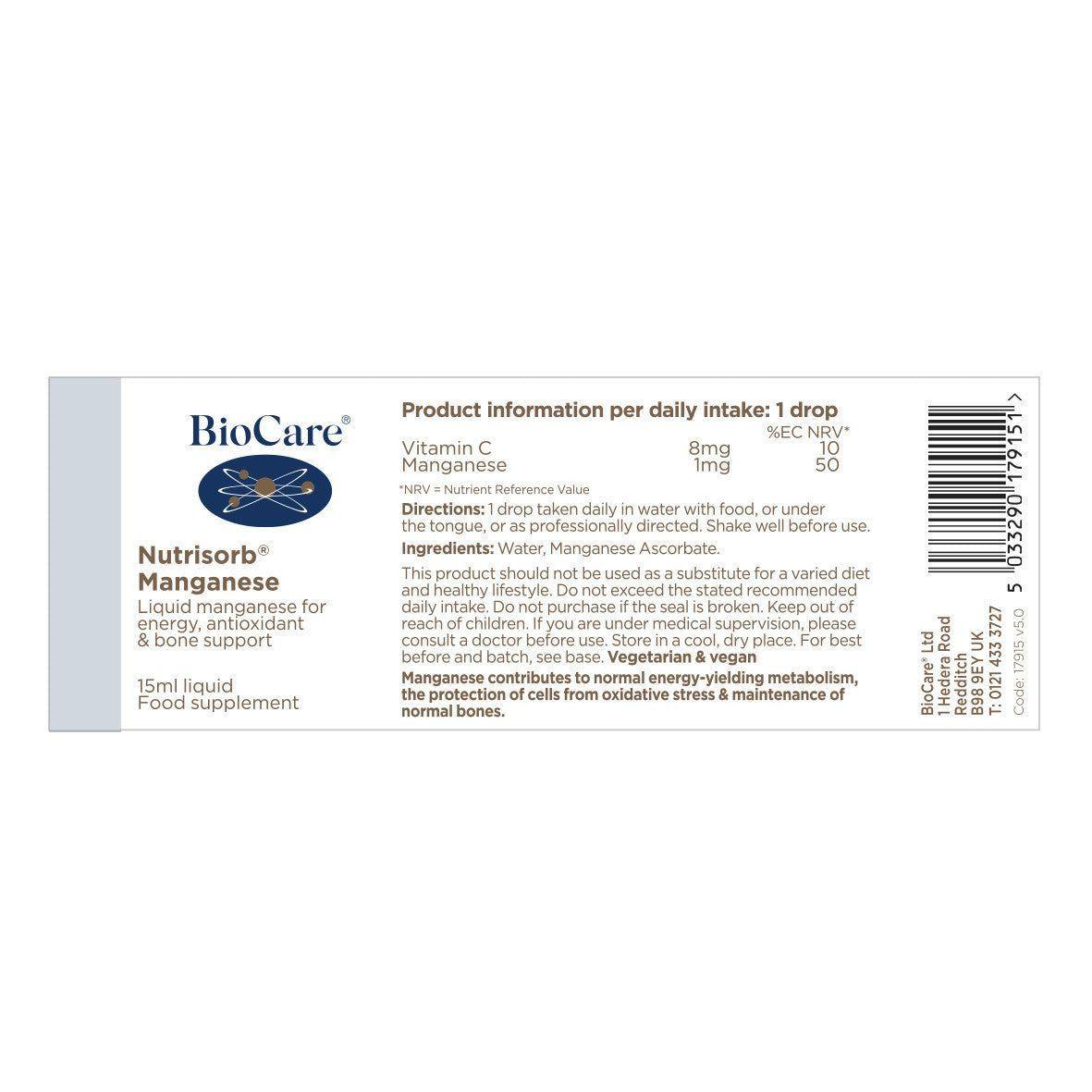 Minerales - Nutrisorb Manganeso liquido 15ml-3