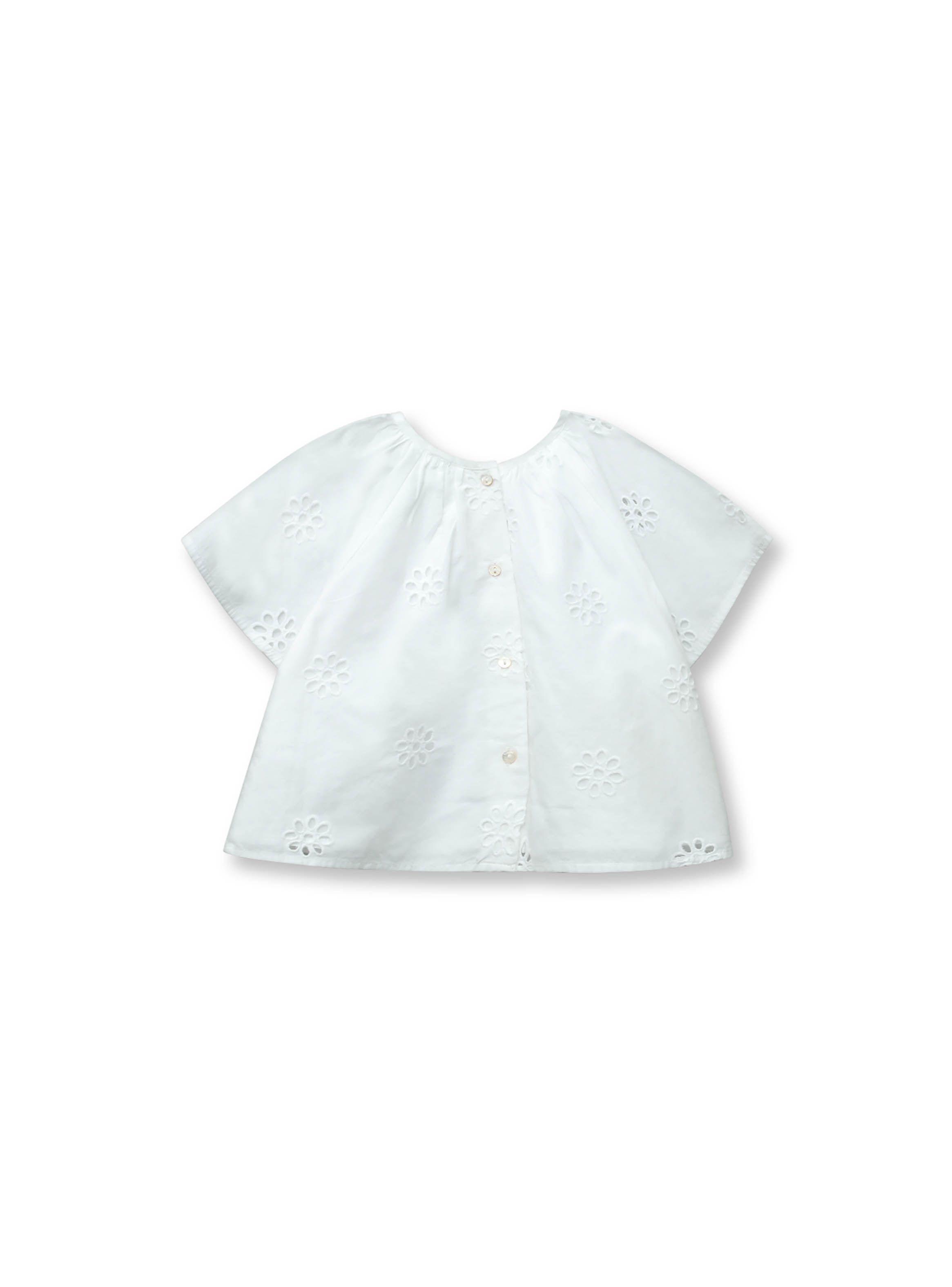 Blusa De Niña Broderie Blanco (6M A 4A) Opaline-1