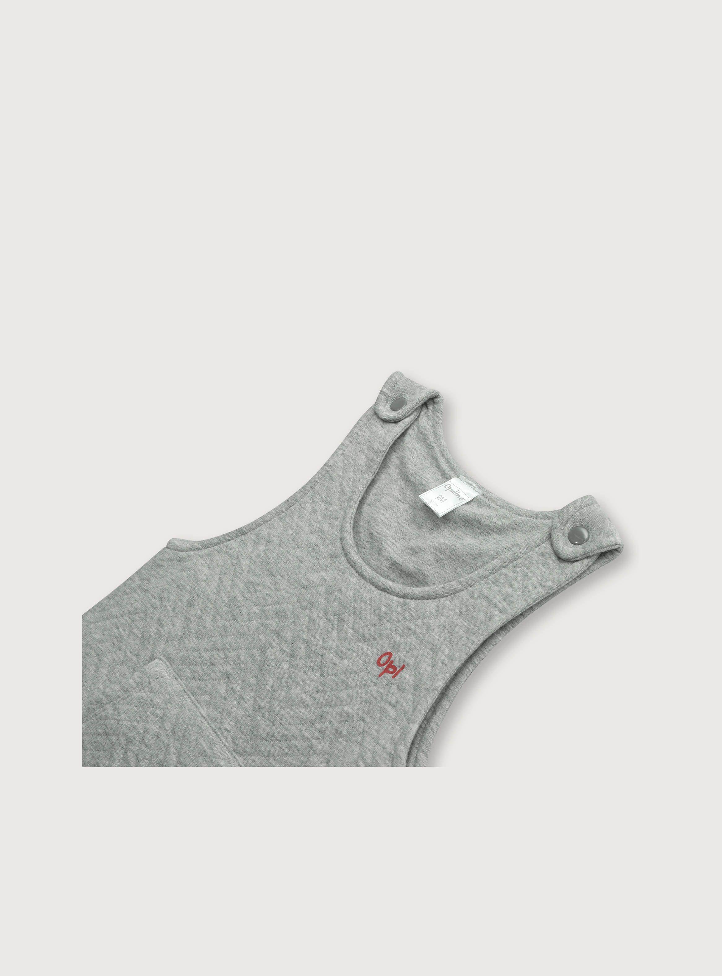 Conjunto De Niño Jardinera Quilt Gris (rn A 18m)-3