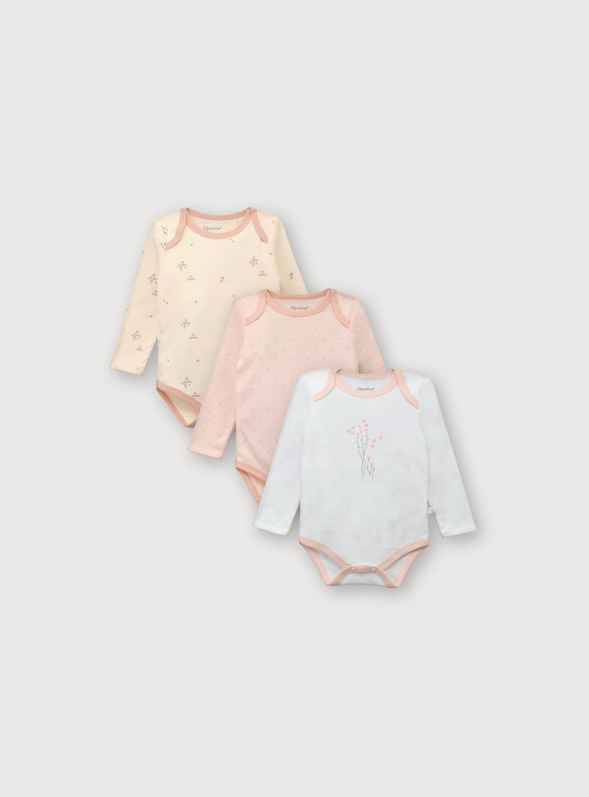 Pack Bodies De Niña 3 Bodies Rosado (Rn A 18 Meses) Opaline-0