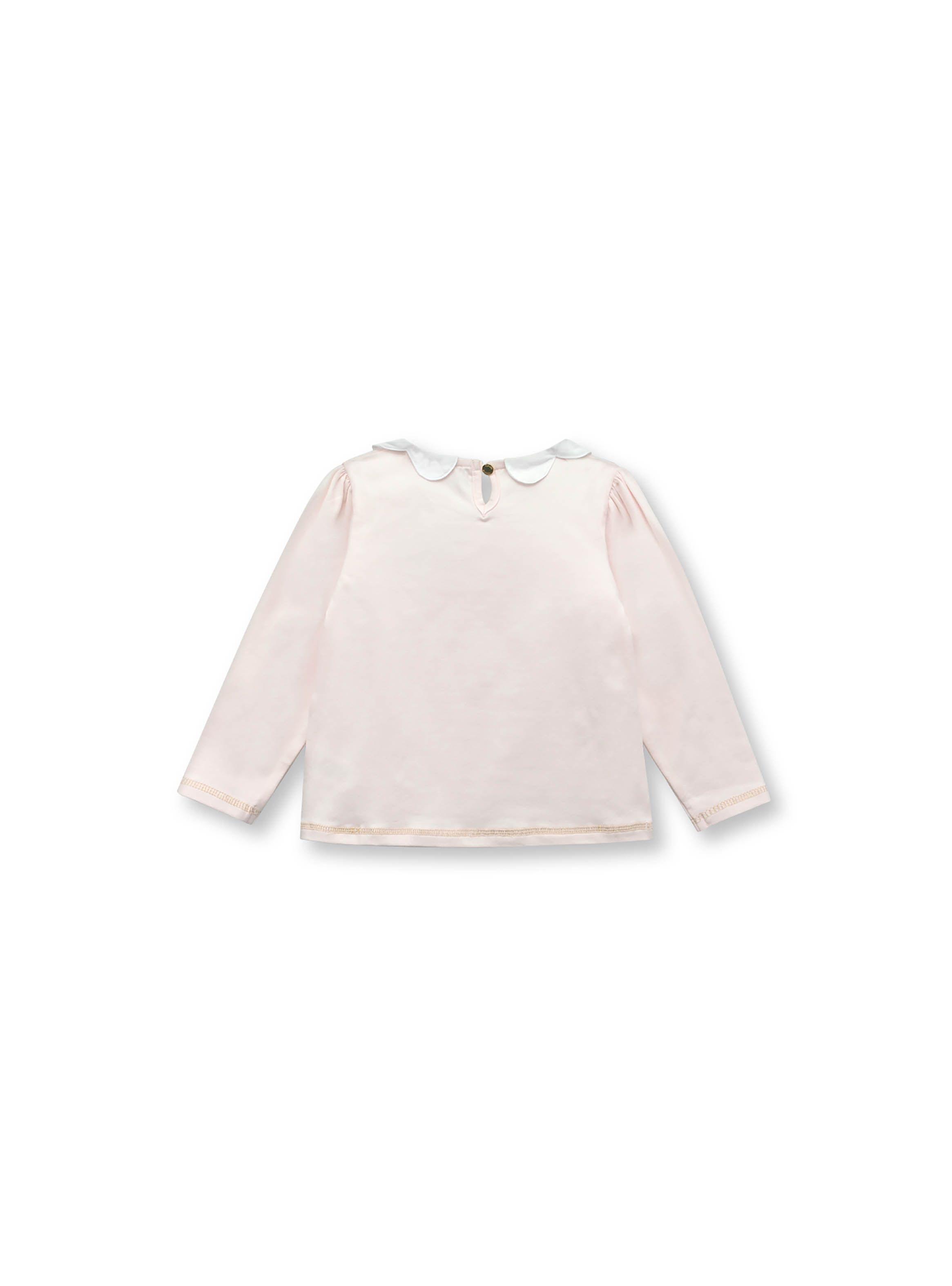 Polera De Niña Con Cuello Rosado (6M A 4A) Opaline-1