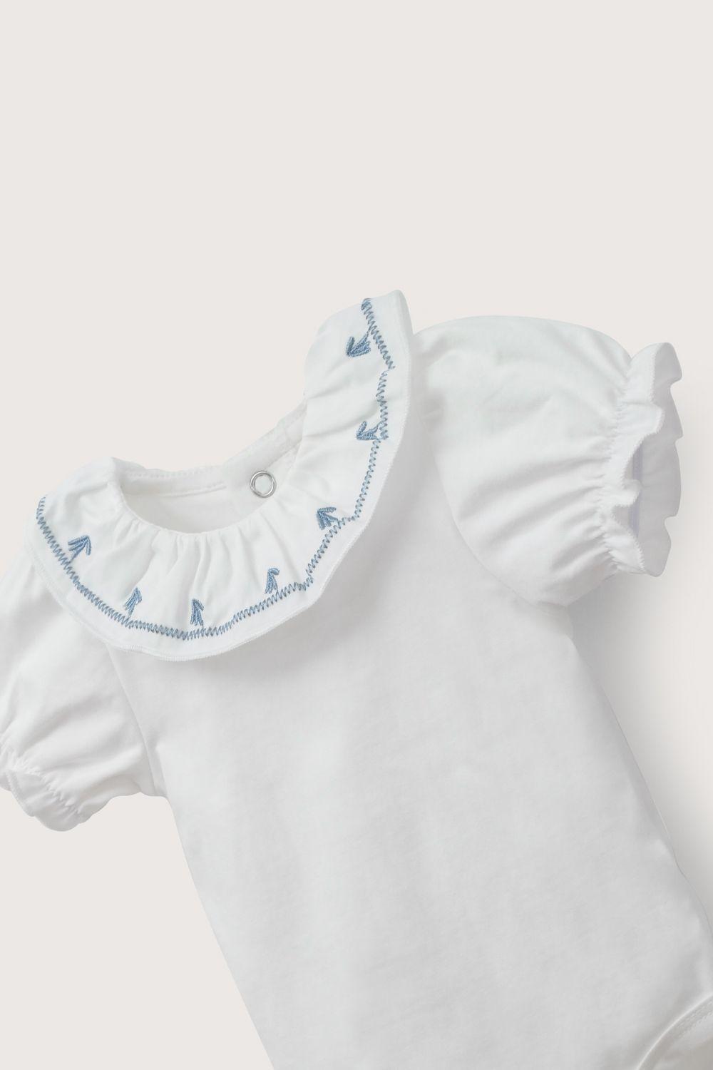 Body blanco de bebé niña-3
