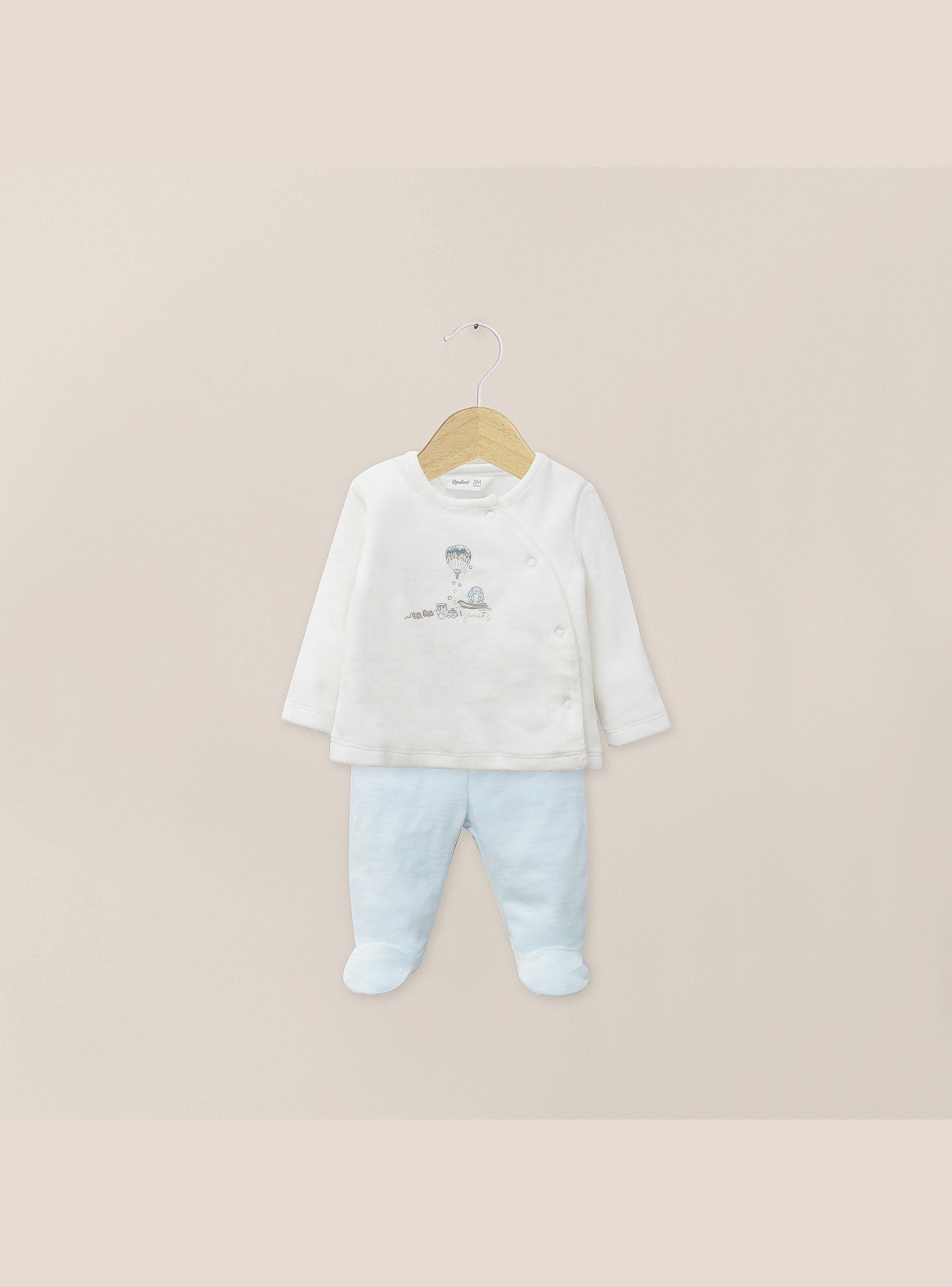 Conjunto Plush Bebe Niño Celeste-0