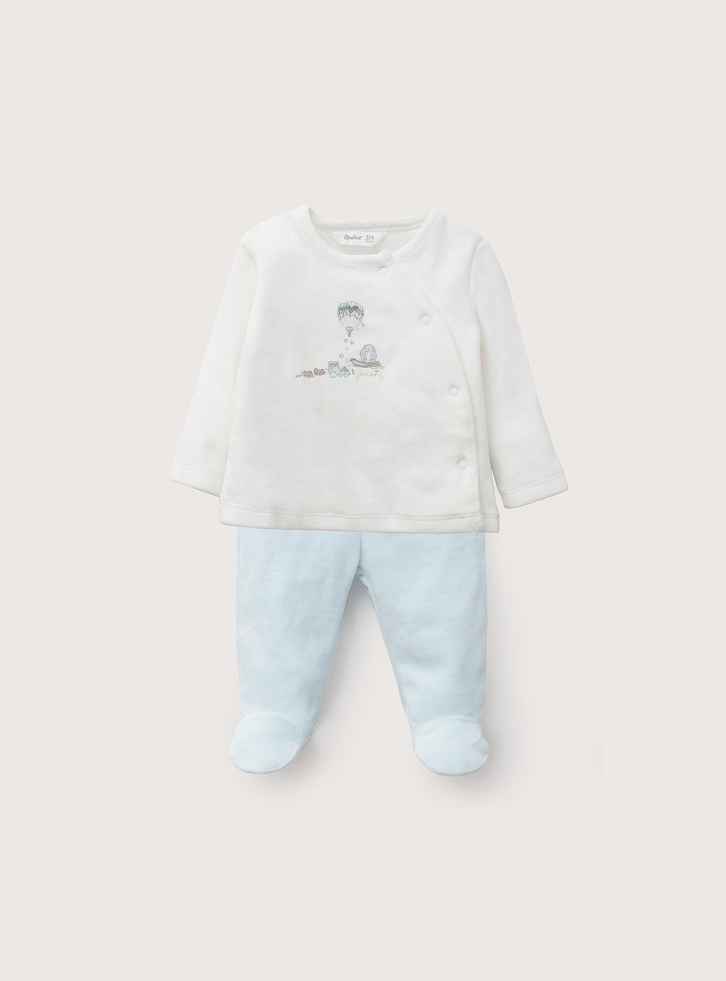 Conjunto Plush Bebe Niño Celeste-1