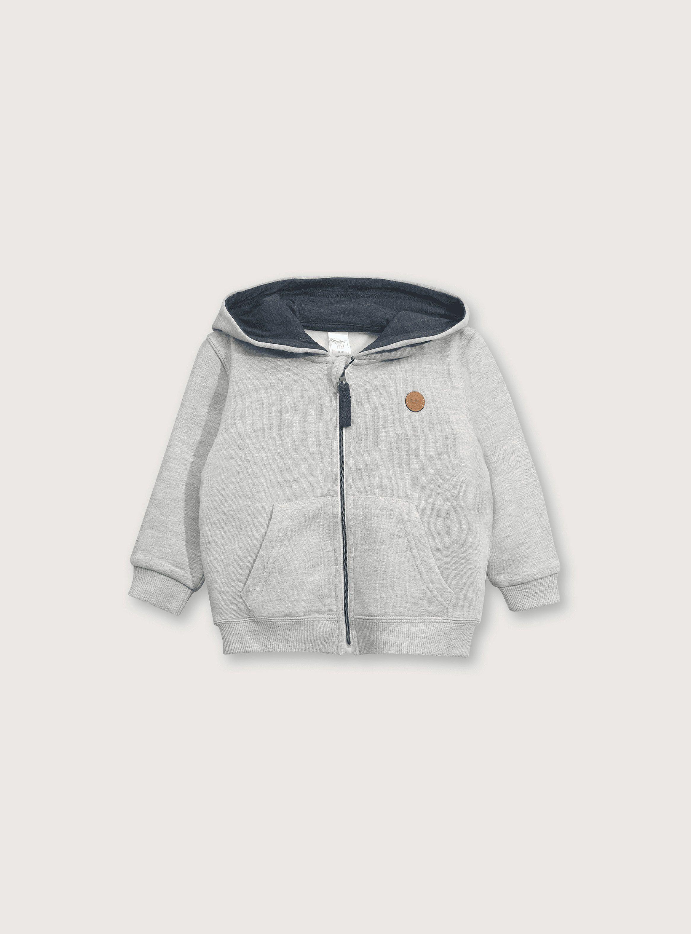 Polerón Básico Gris de Niño-0