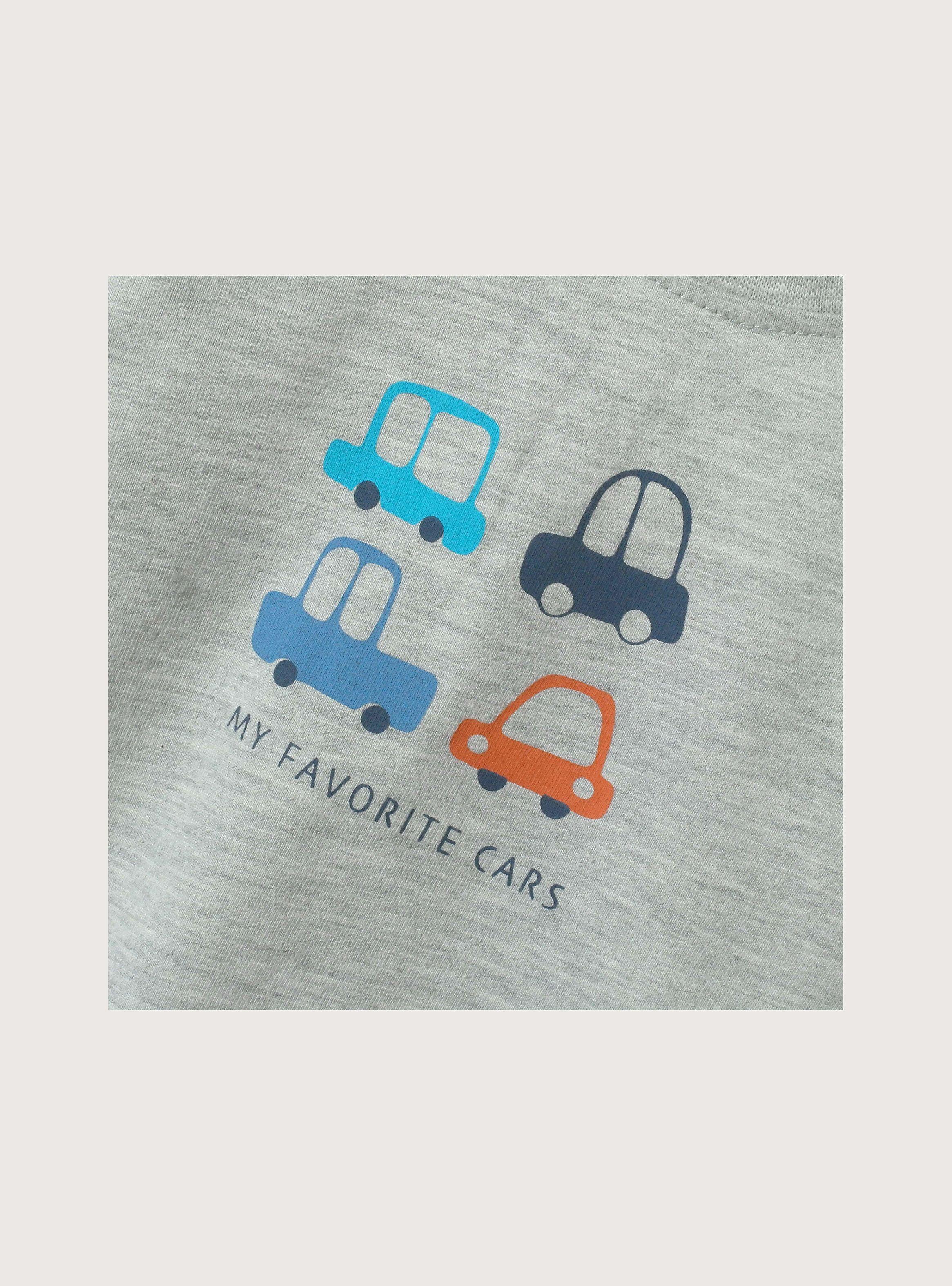 Polera gris de niño con autos - comodidad y estilo-2