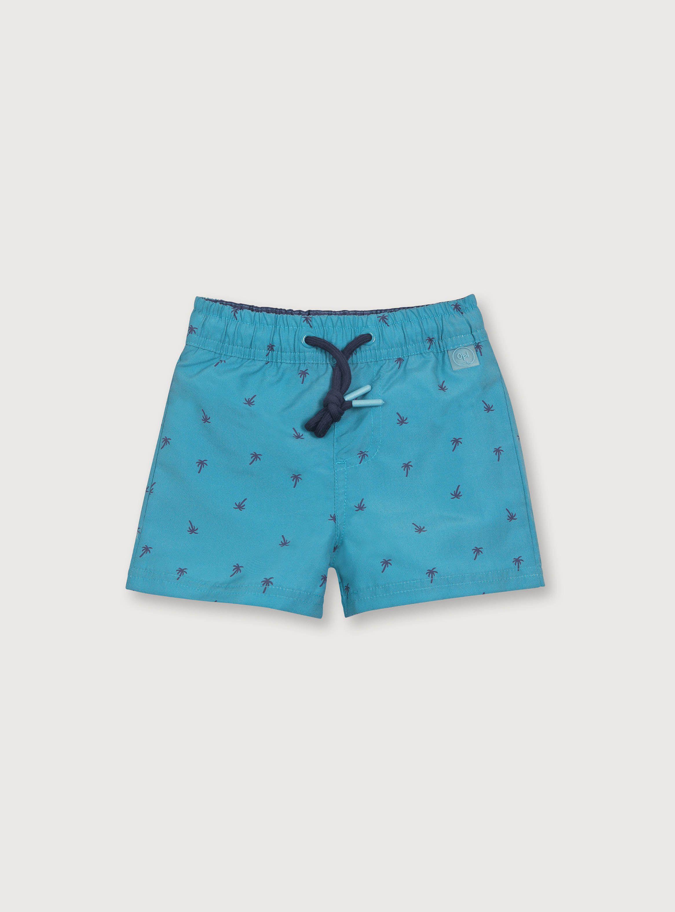 Traje De Baño De Niño Palmeras Turquesa (6M A 4A) Opaline-0