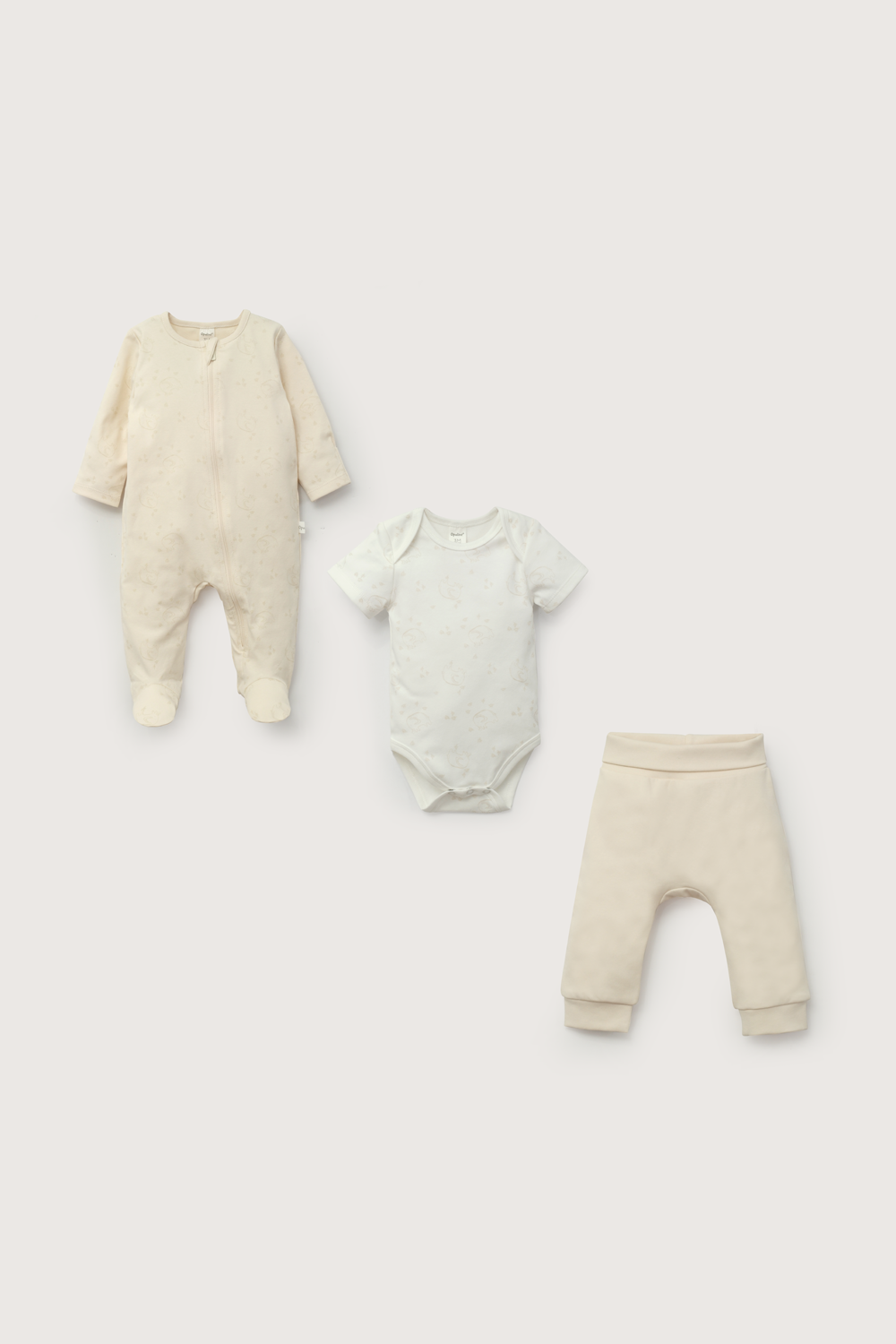 Conjunto 3 piezas osito, body y pantalón de bebé unisex-1