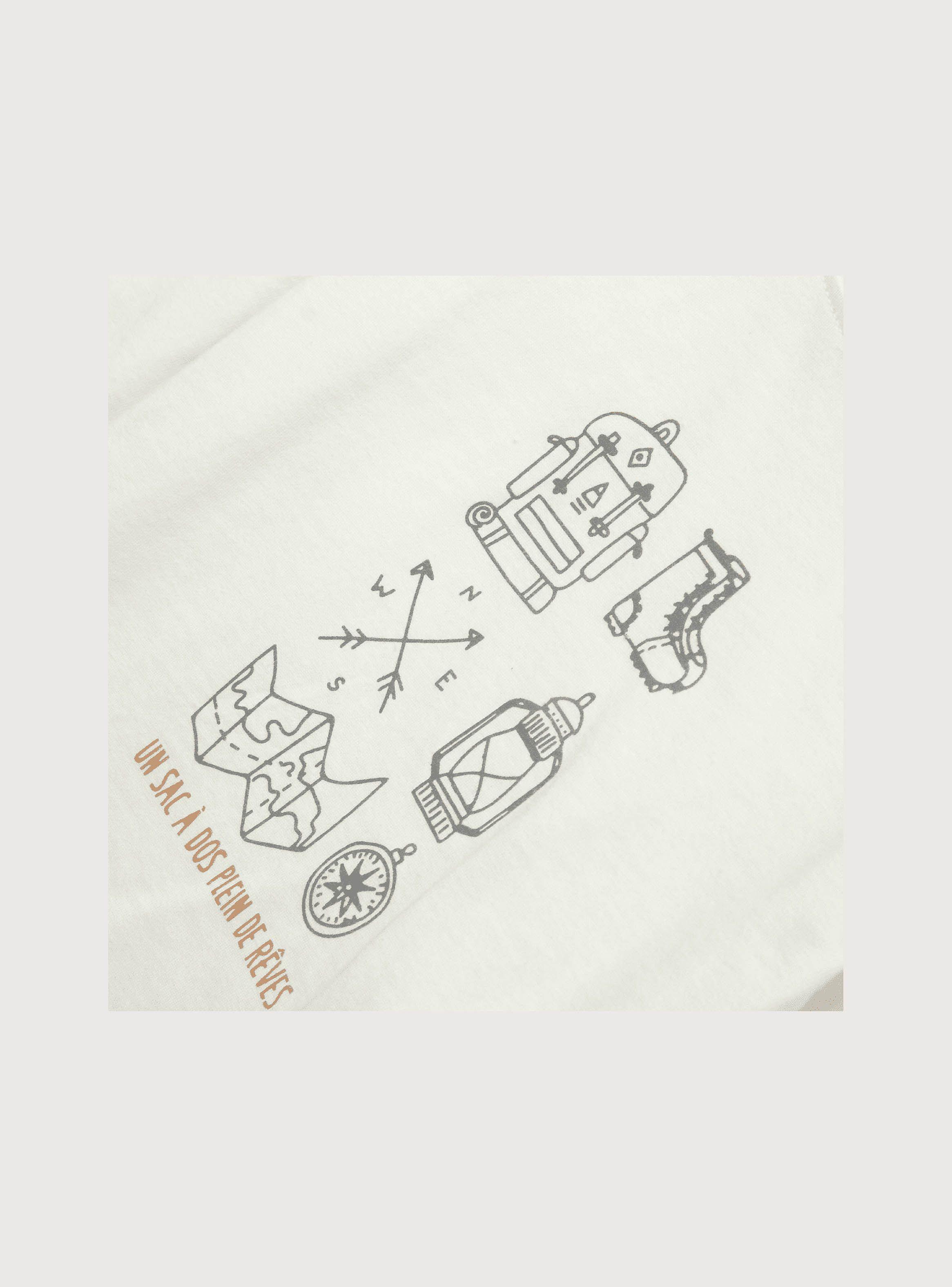 Polera De Niño Explorador Blanco (6M A 4A) Opaline-2