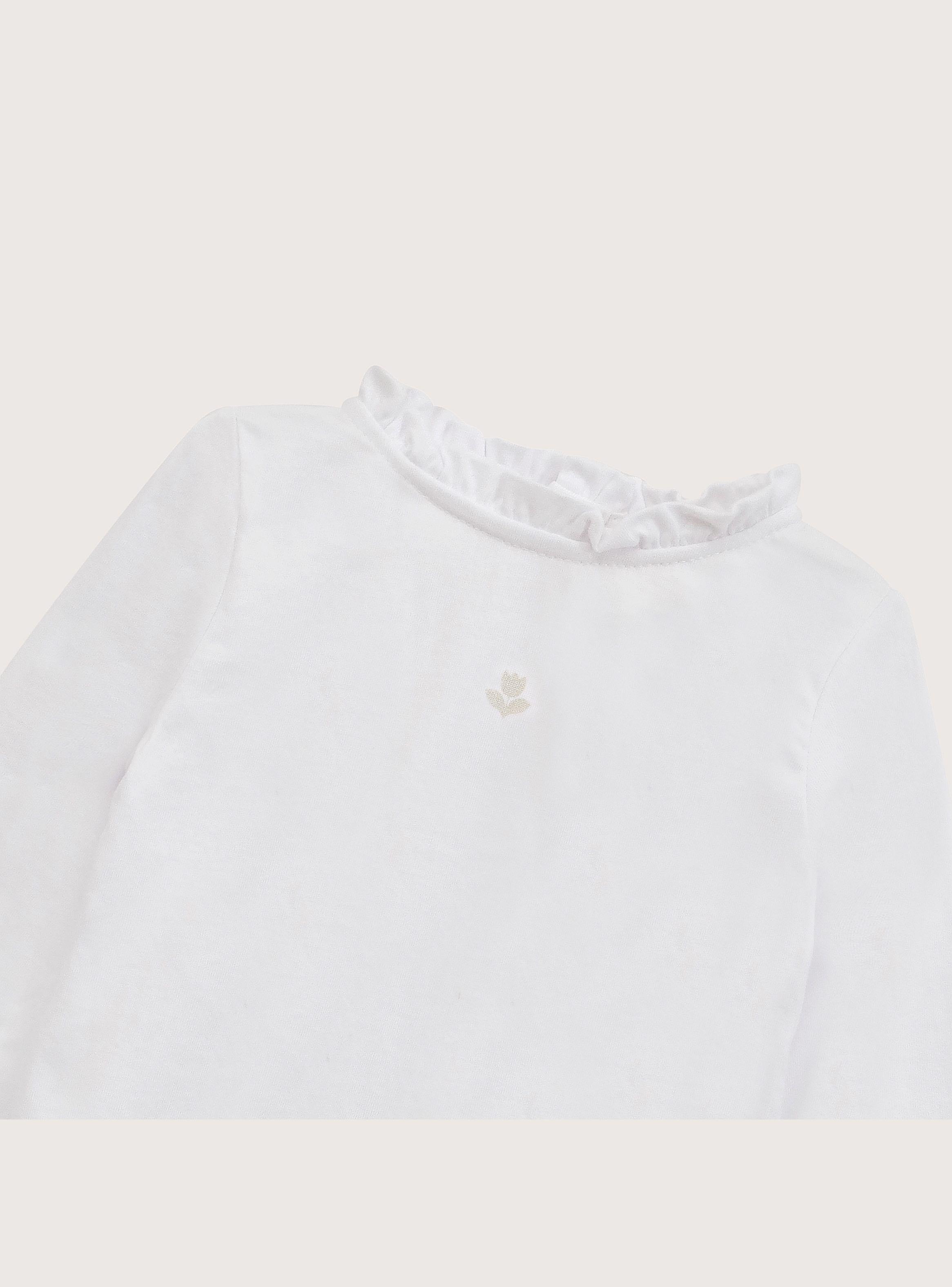 Polera Infant Niña Blanca Con Cuello-3