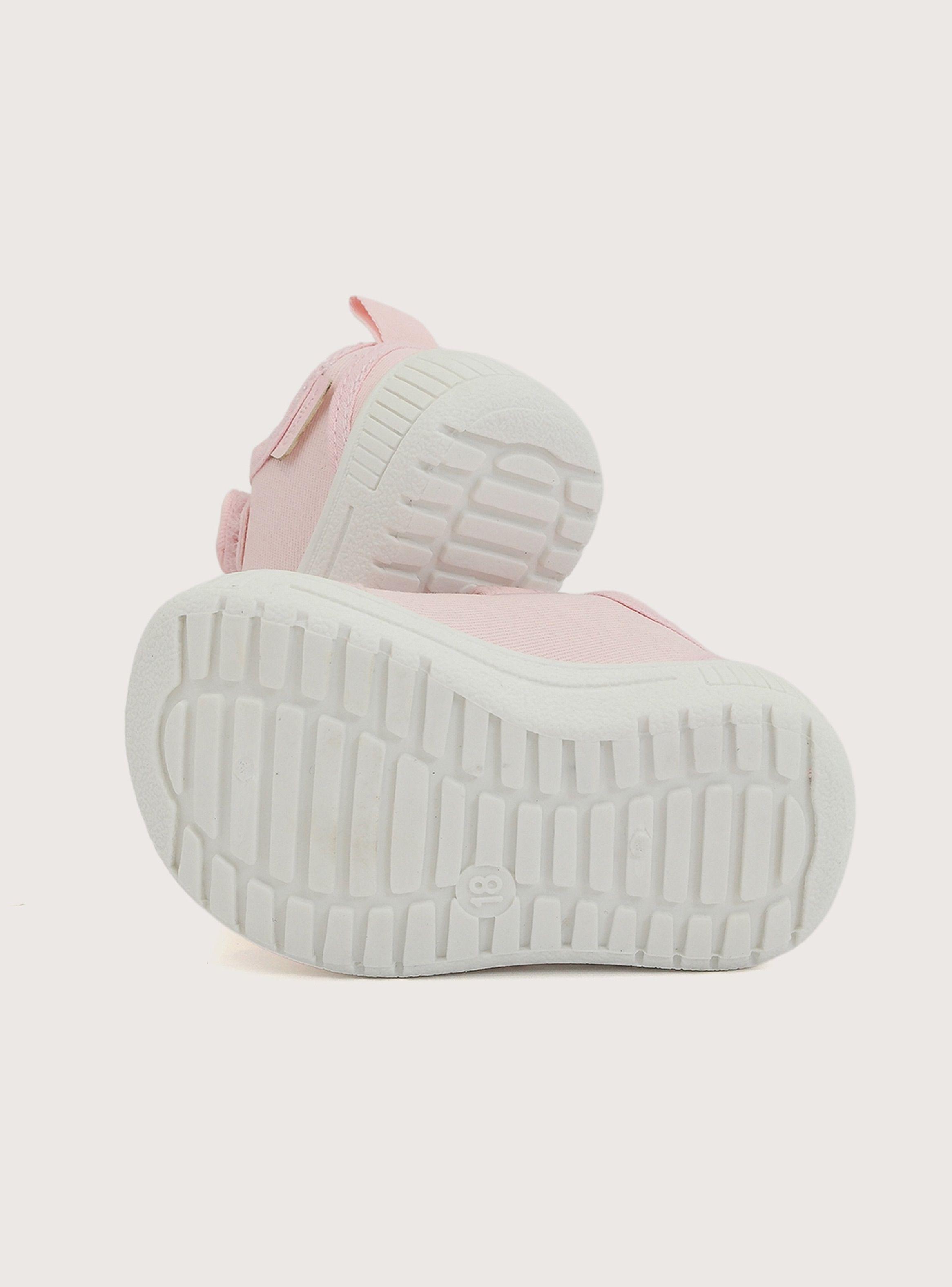 Zapatilla Primeros Pasos Niña Velcro Rosado-2