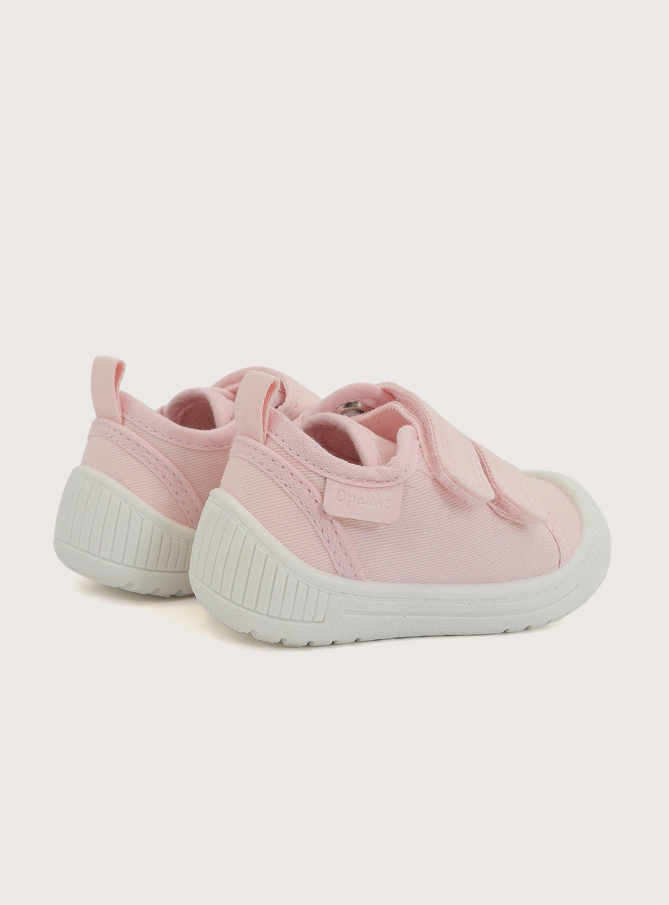 Zapatilla Primeros Pasos Niña Velcro Rosado-4