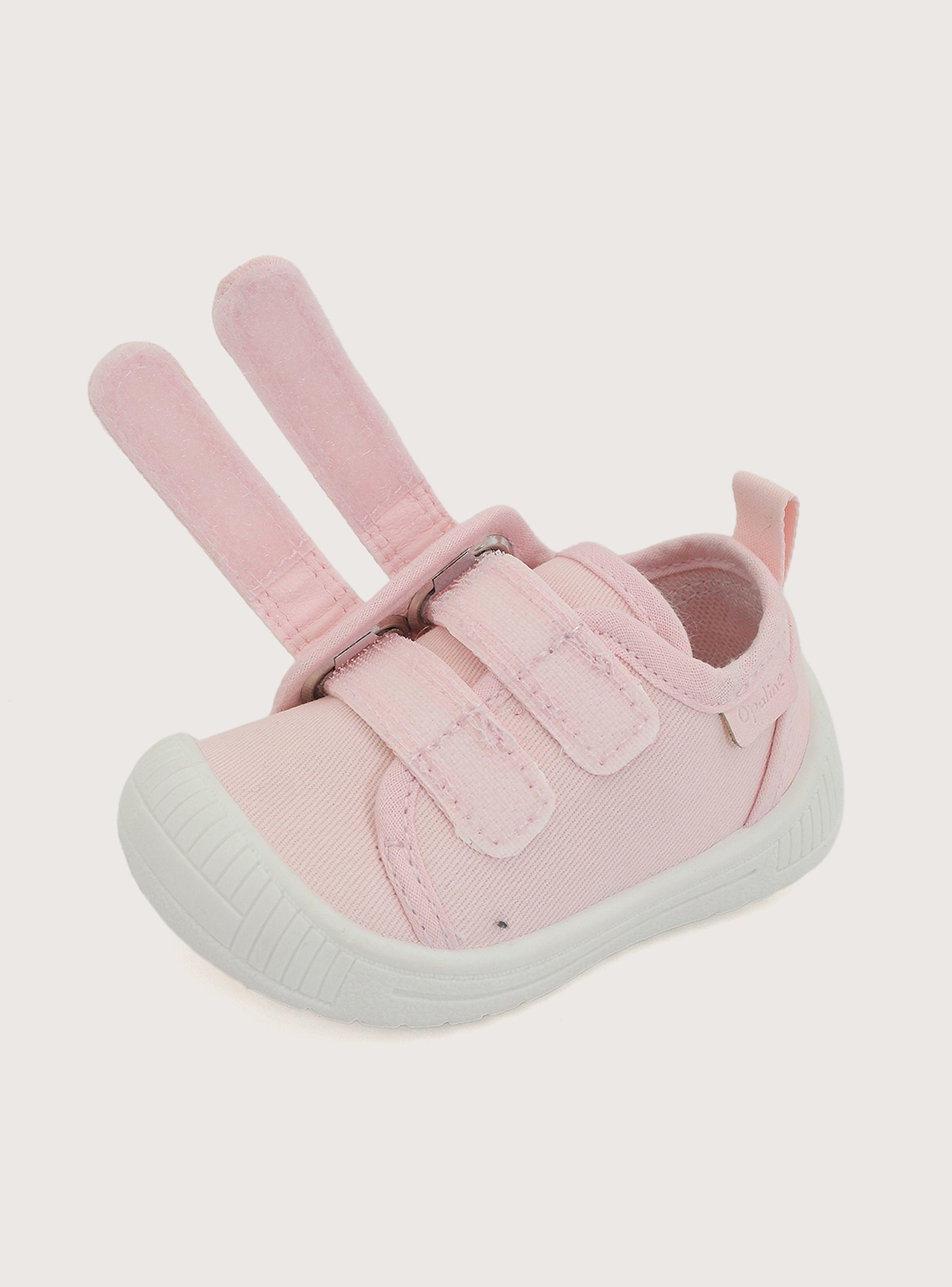 Zapatilla Primeros Pasos Niña Velcro Rosado-5