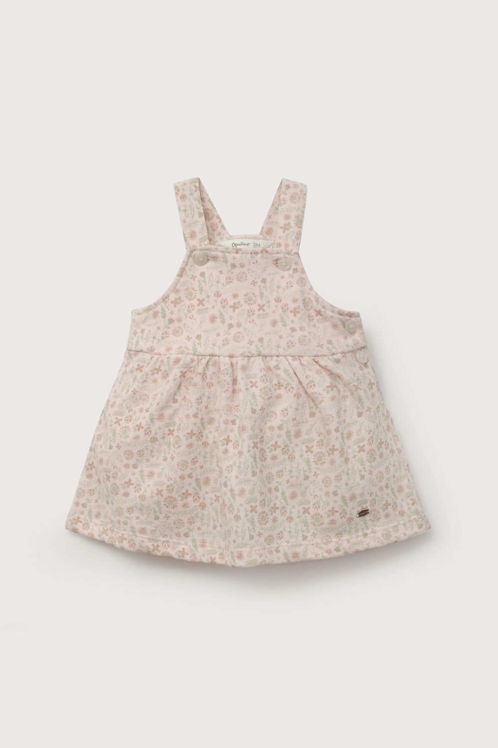 Conjunto jumper rosado con body de bebé niña-2