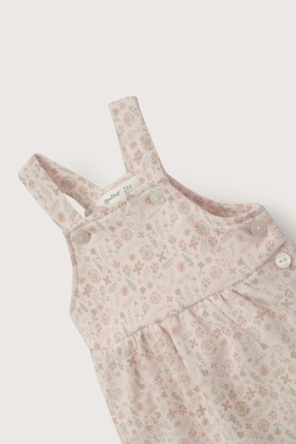 Conjunto jumper rosado con body de bebé niña-5