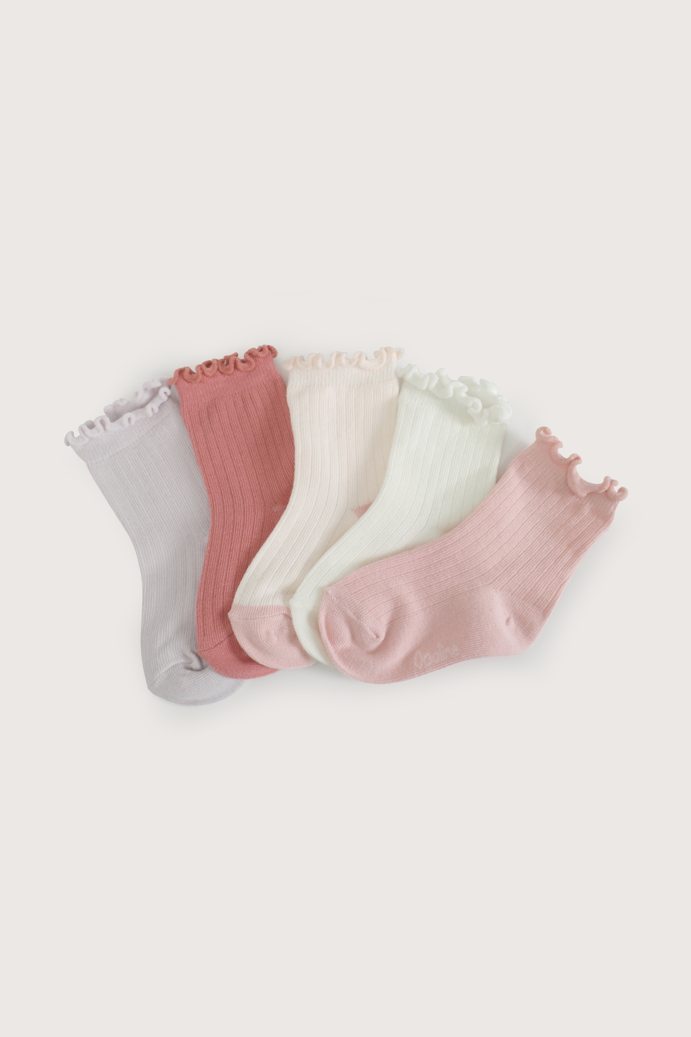Pack de 5 calcetines rosados niña-2